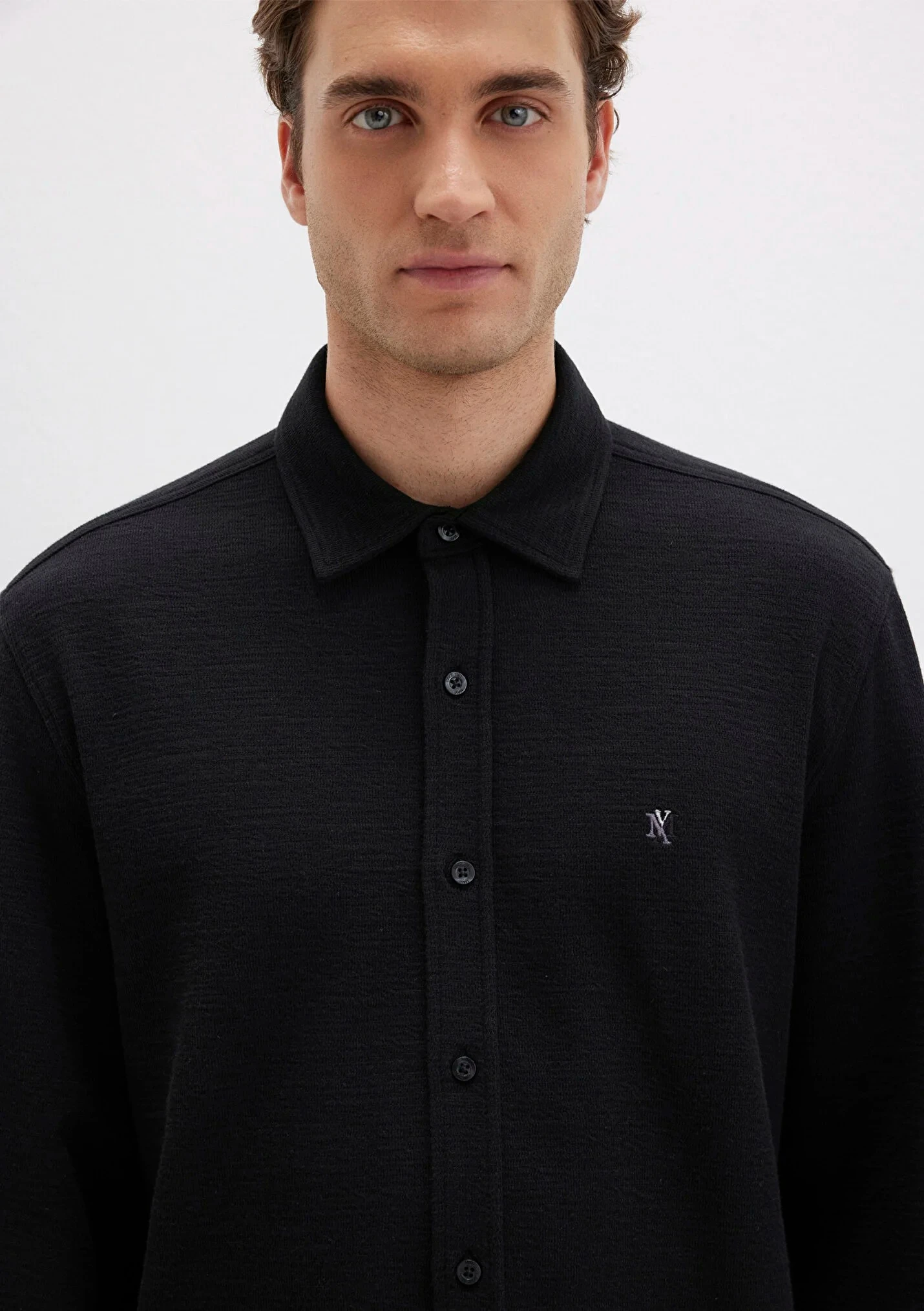 Erkek Uzun Kol Siyah Gömlek