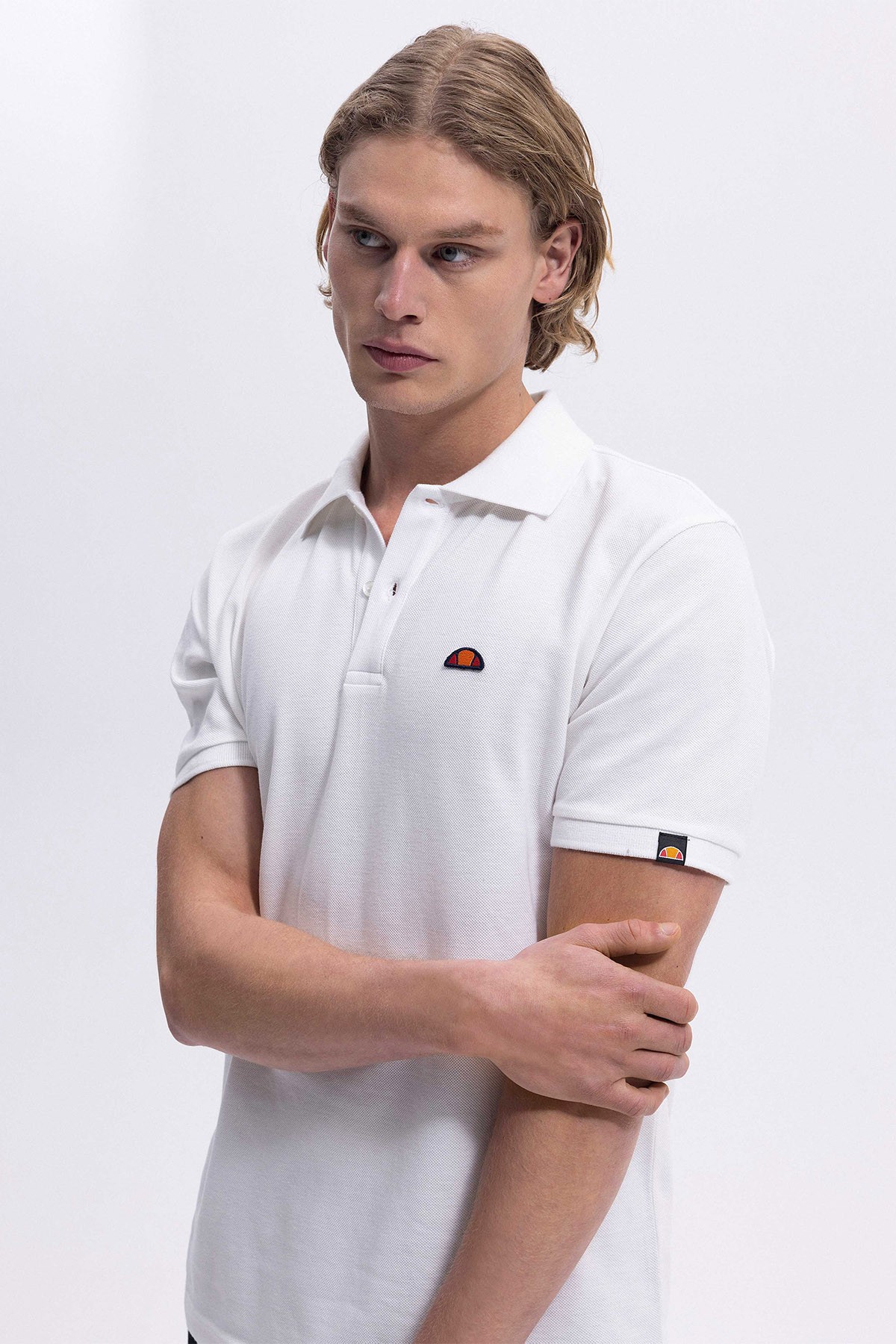 Ellesse Erkek Polo Yaka Beyaz Tişört EM460-OF