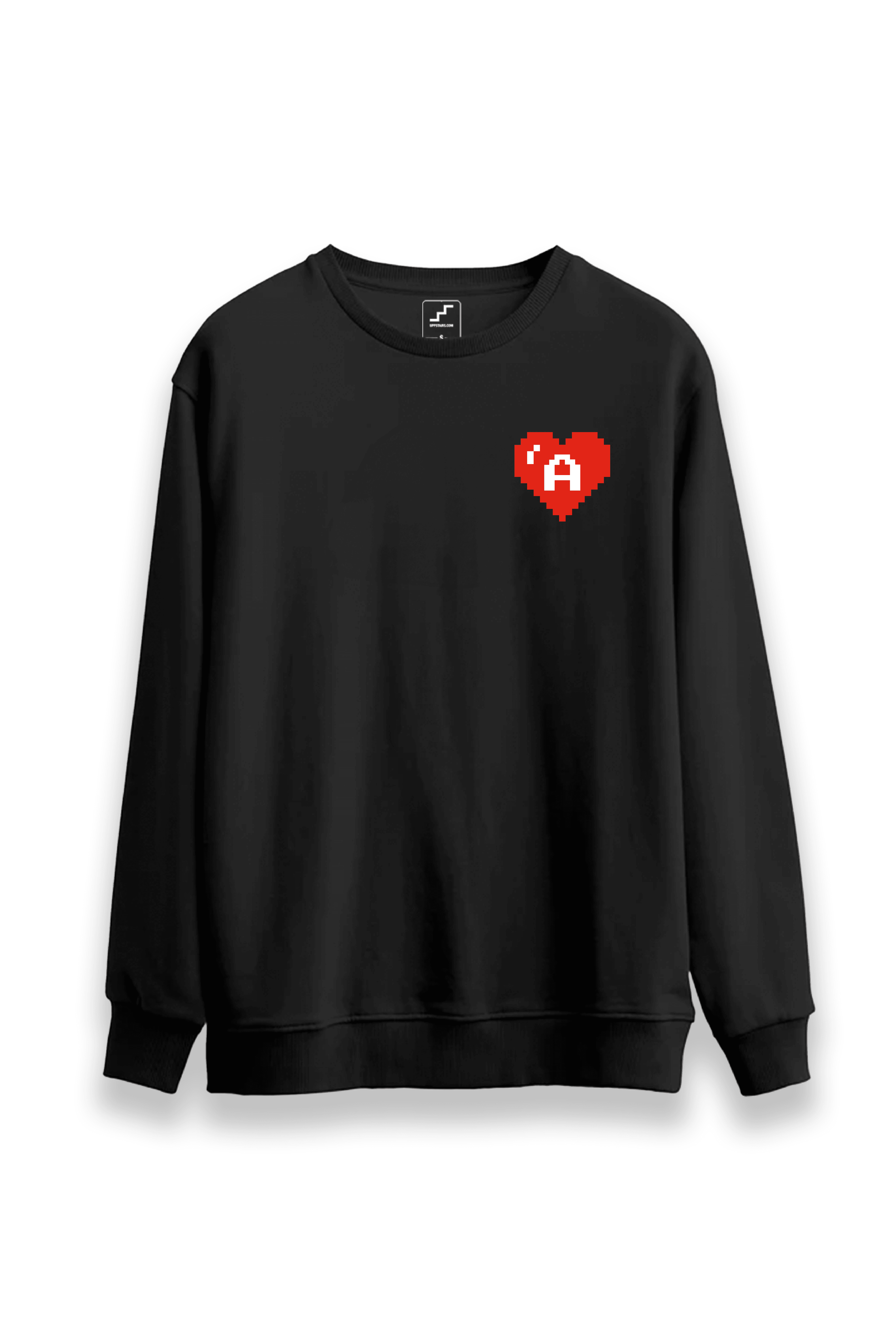 Aşkın Piksel Kalbi - Sevgiler Günü Özel Sweatshirt ❤️ - Siyah