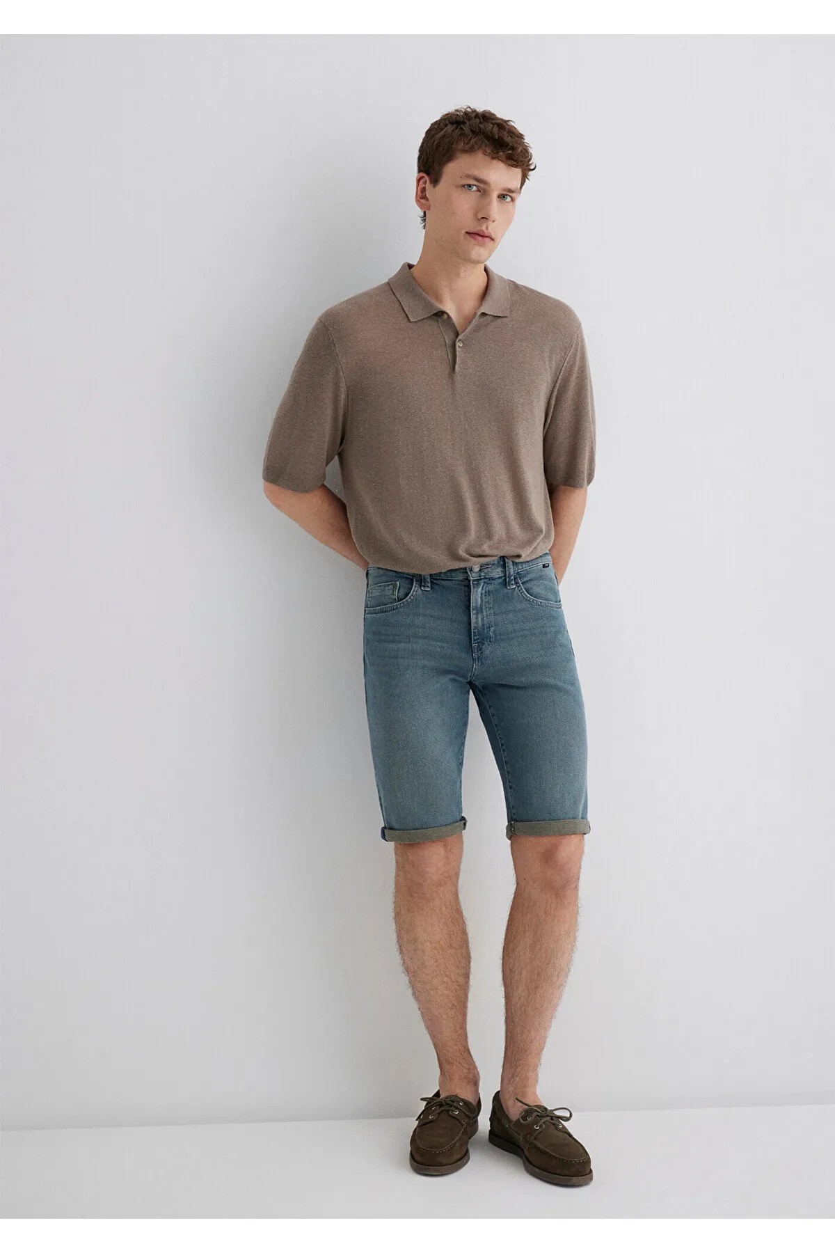 Mavi Nicholas Mavi Premium Vintage Puslu Indigo Jean Şort 0416089816