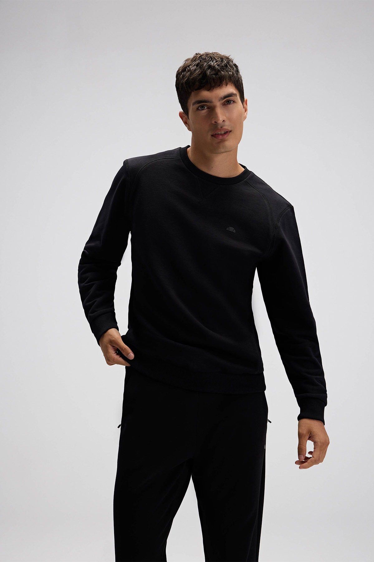 Erkek Siyah Sweatshirt EM282-1-BK