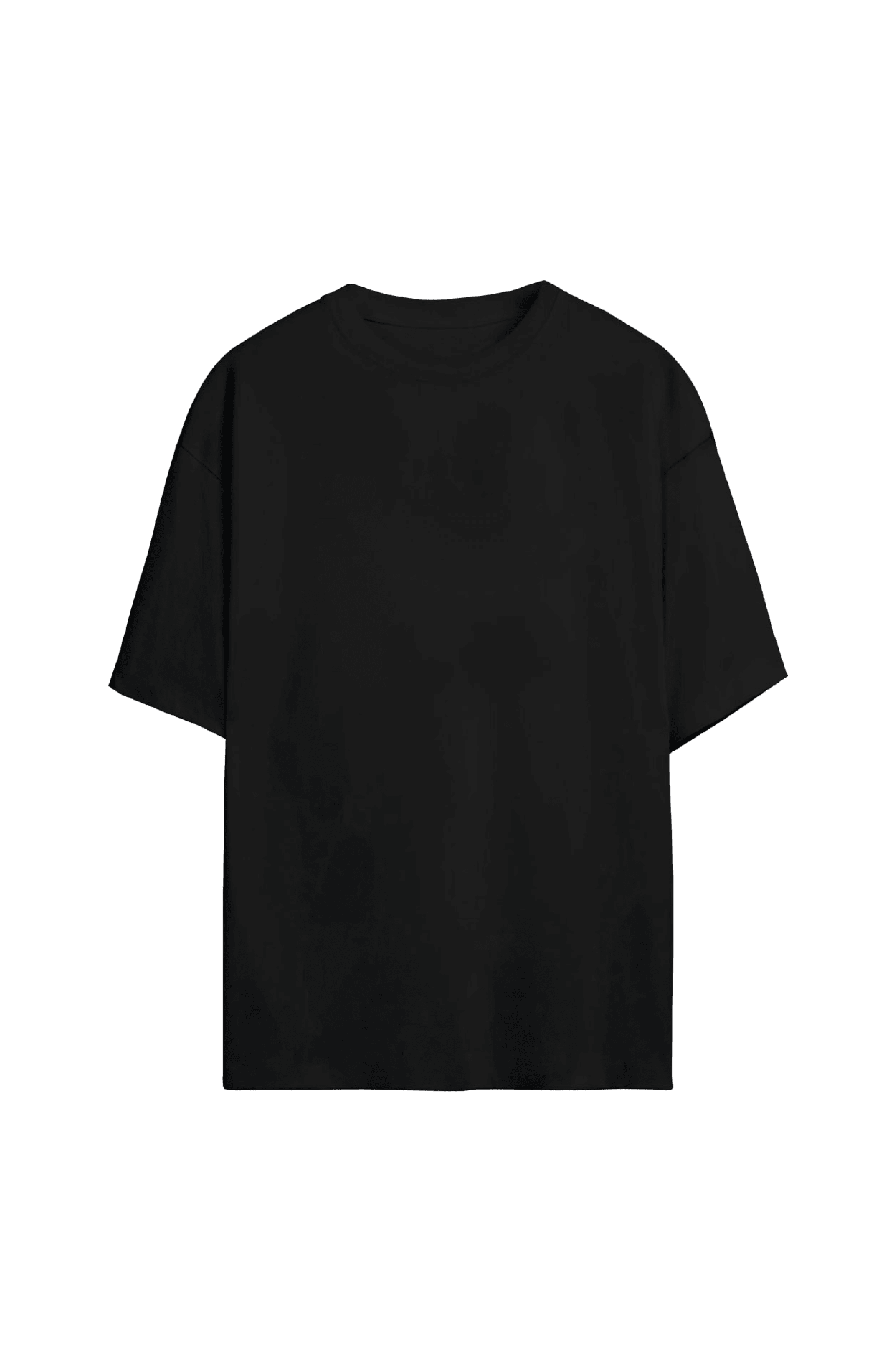 Uppstaırs Siyah Basic Oversize T-Shirt