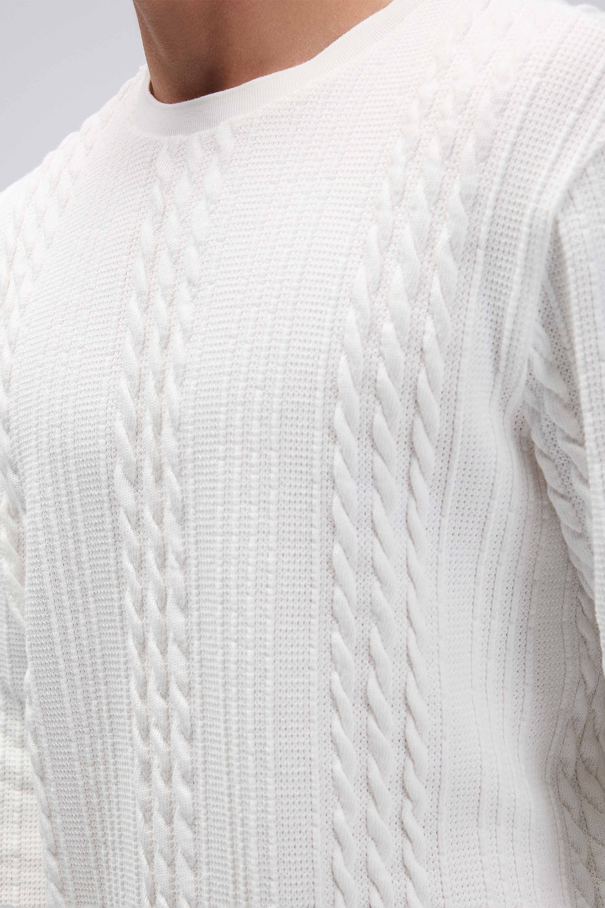 Erkek Beyaz Sweatshirt EM623-OF