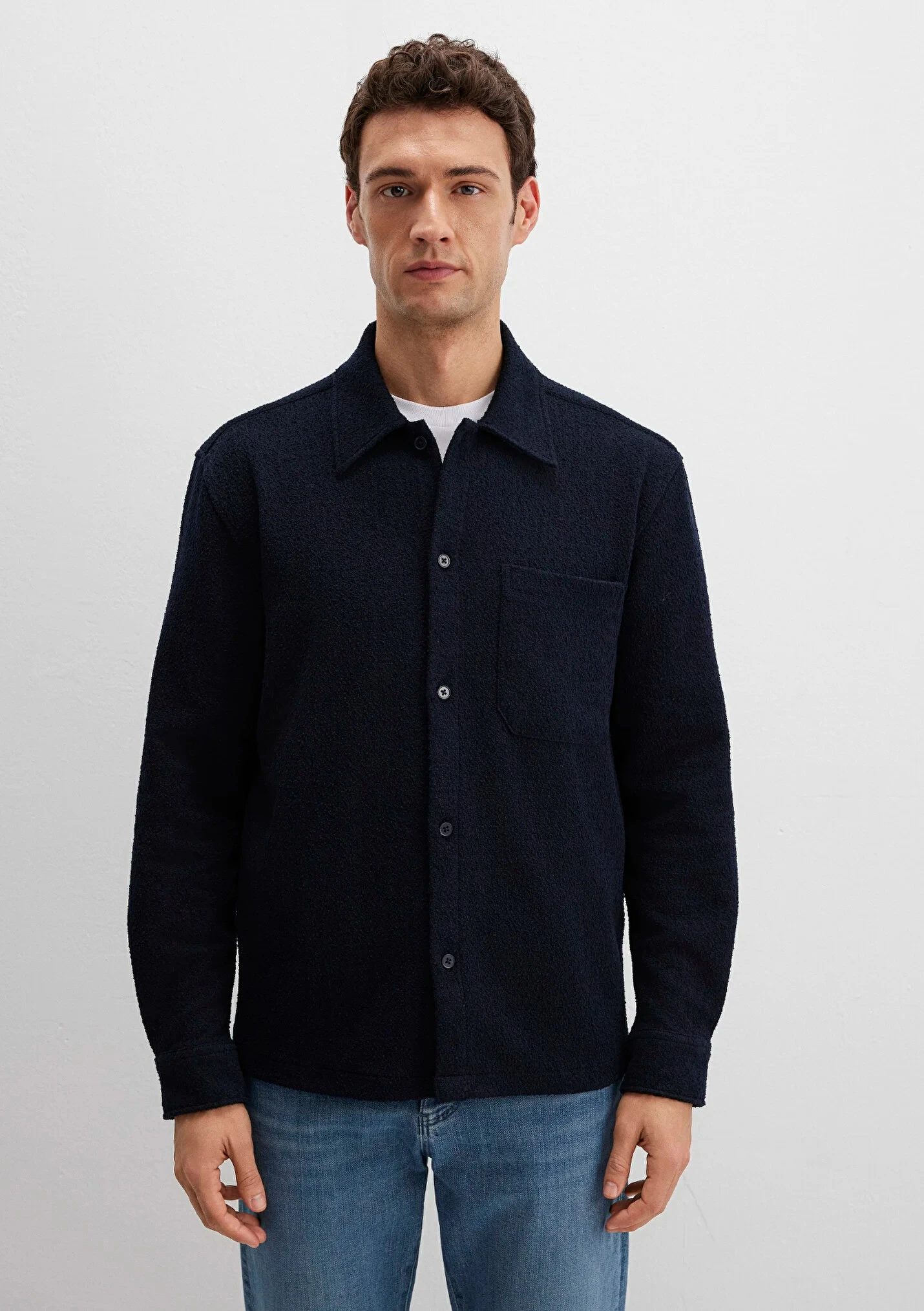 Mavi Black Lacivert Erkek Cepli Gömlek