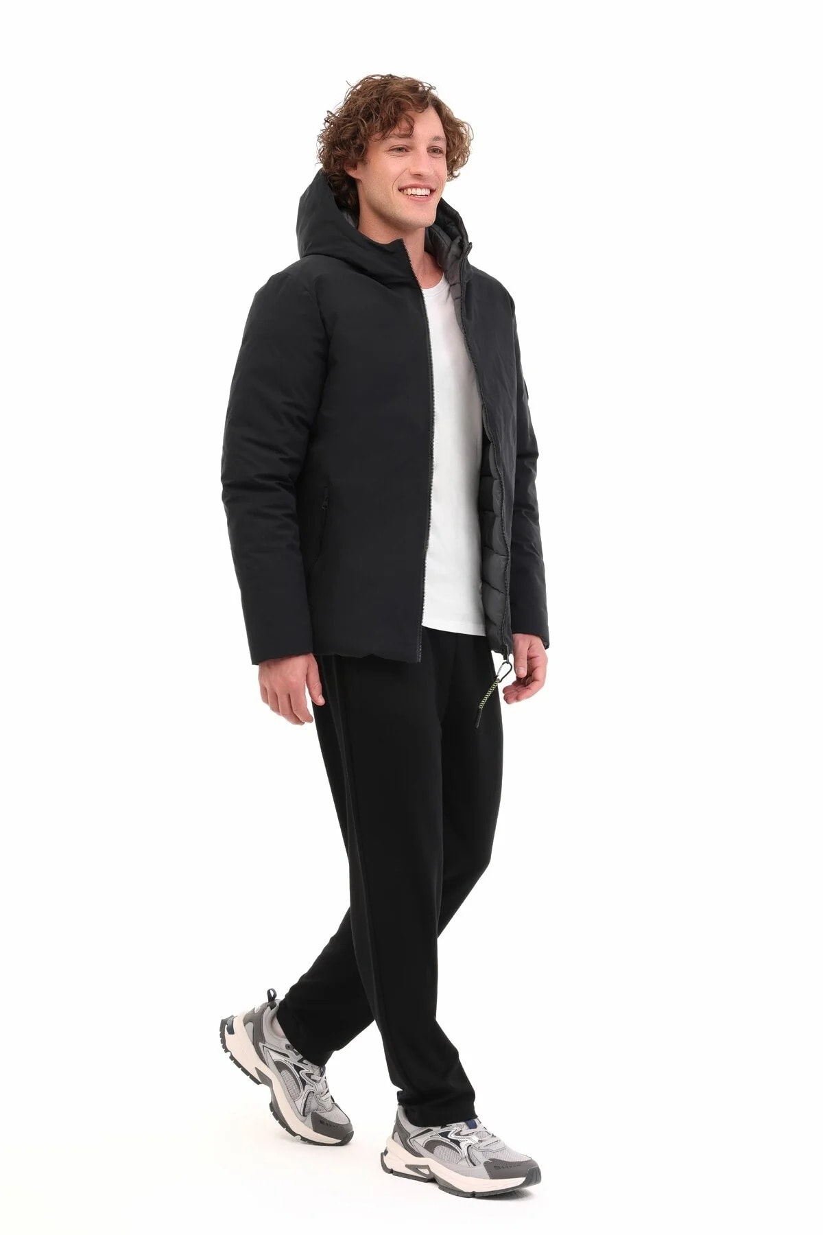 ML LUCAS COAT 1N55 5PR Çift Taraflı Erkek Siyah Mont