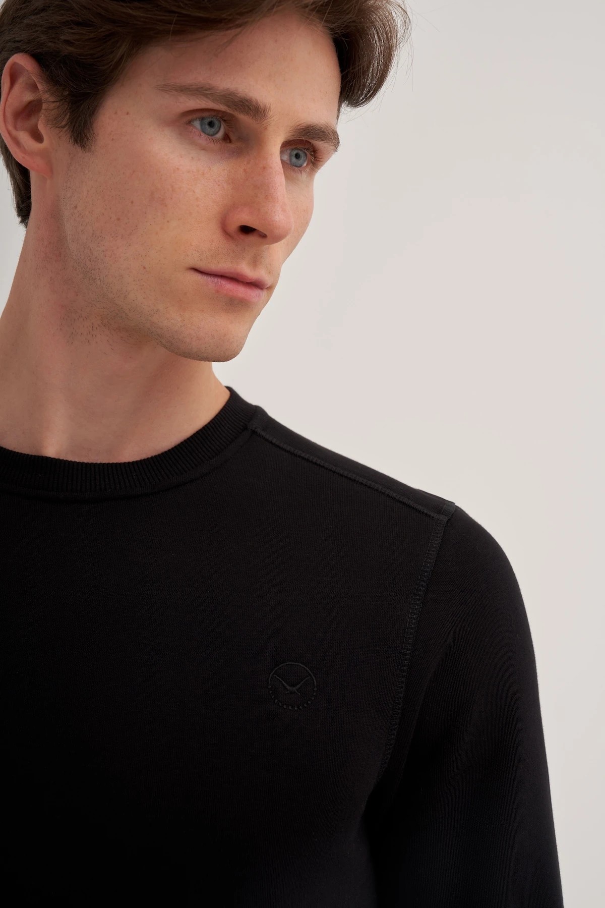 CAZ 56150 Siyah Bisiklet Yaka Erkek Sweatshirt