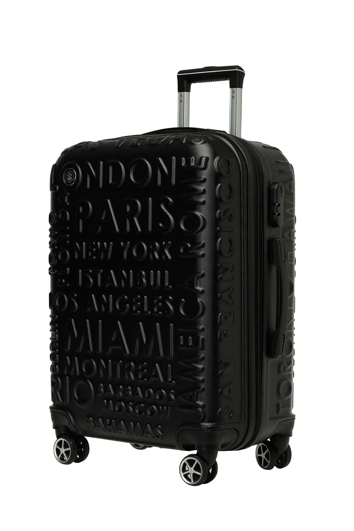 5W LUGANO -O ABS 5PR Siyah Unisex Orta Boy Valiz