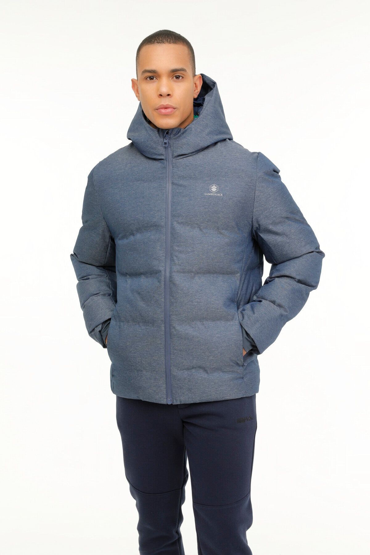 Lumberjack ML NOLANK COAT SN23 3PR HAVACI MAVI MELANJ Erkek Kısa Kaban