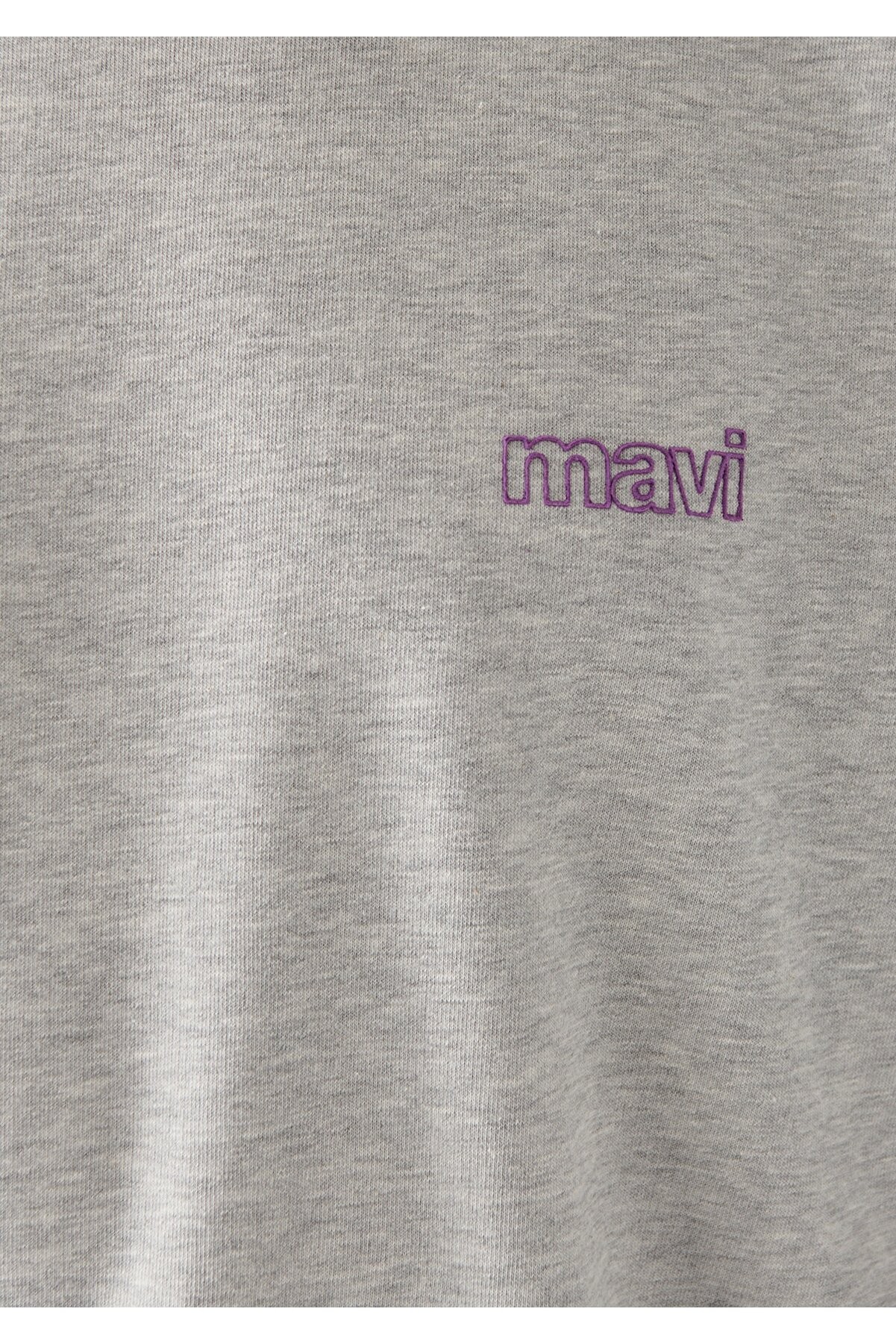 Mavi Mavi Baskılı Sweatshırt Açık Gri Melanj