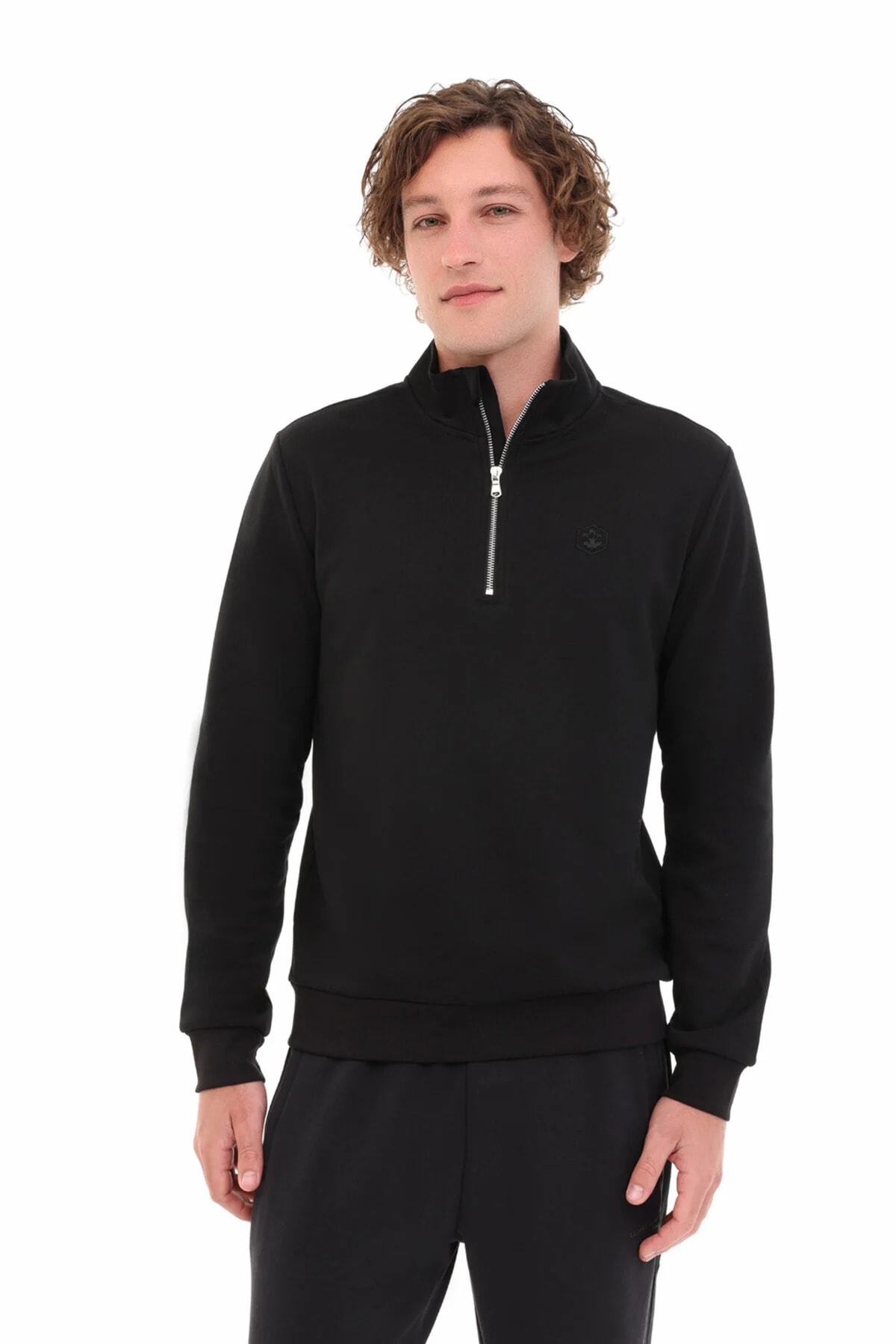 MB BS47 HZIP SW 5PR Siyah Erkek Sweatshirt