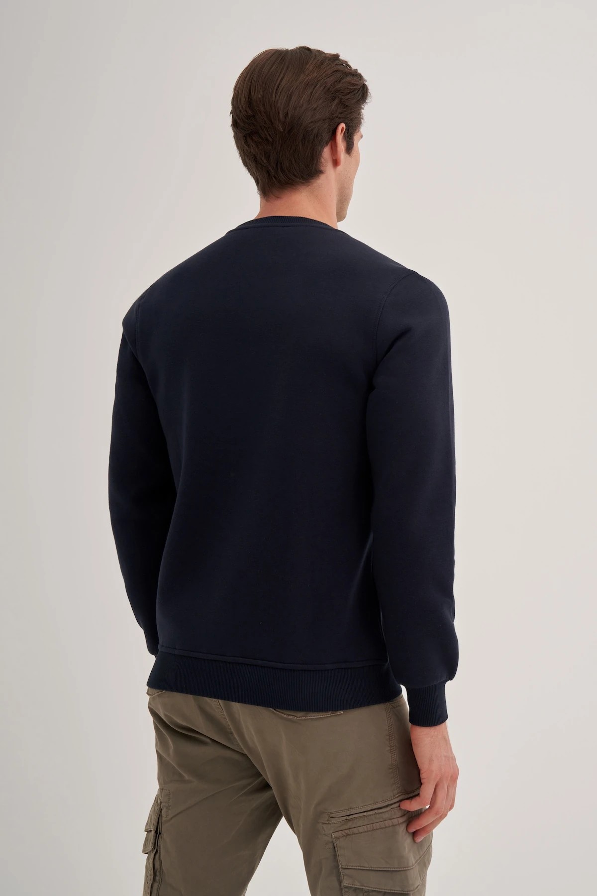 CAZ 56150 Lacivert Bisiklet Yaka Sweatshirt