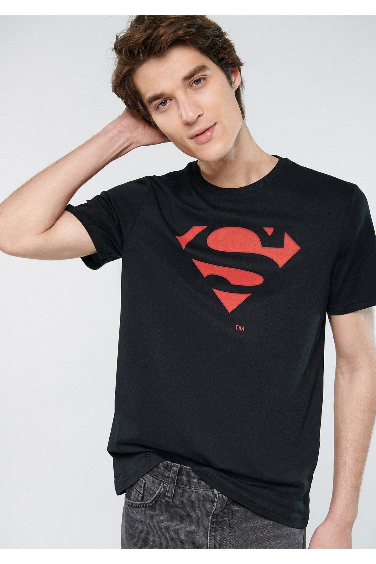 SUPERMAN BASKILI TİŞÖRT Siyah