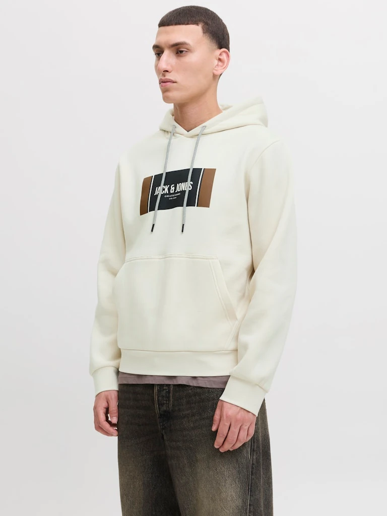 HAYATO Erkek Bej Hoodie