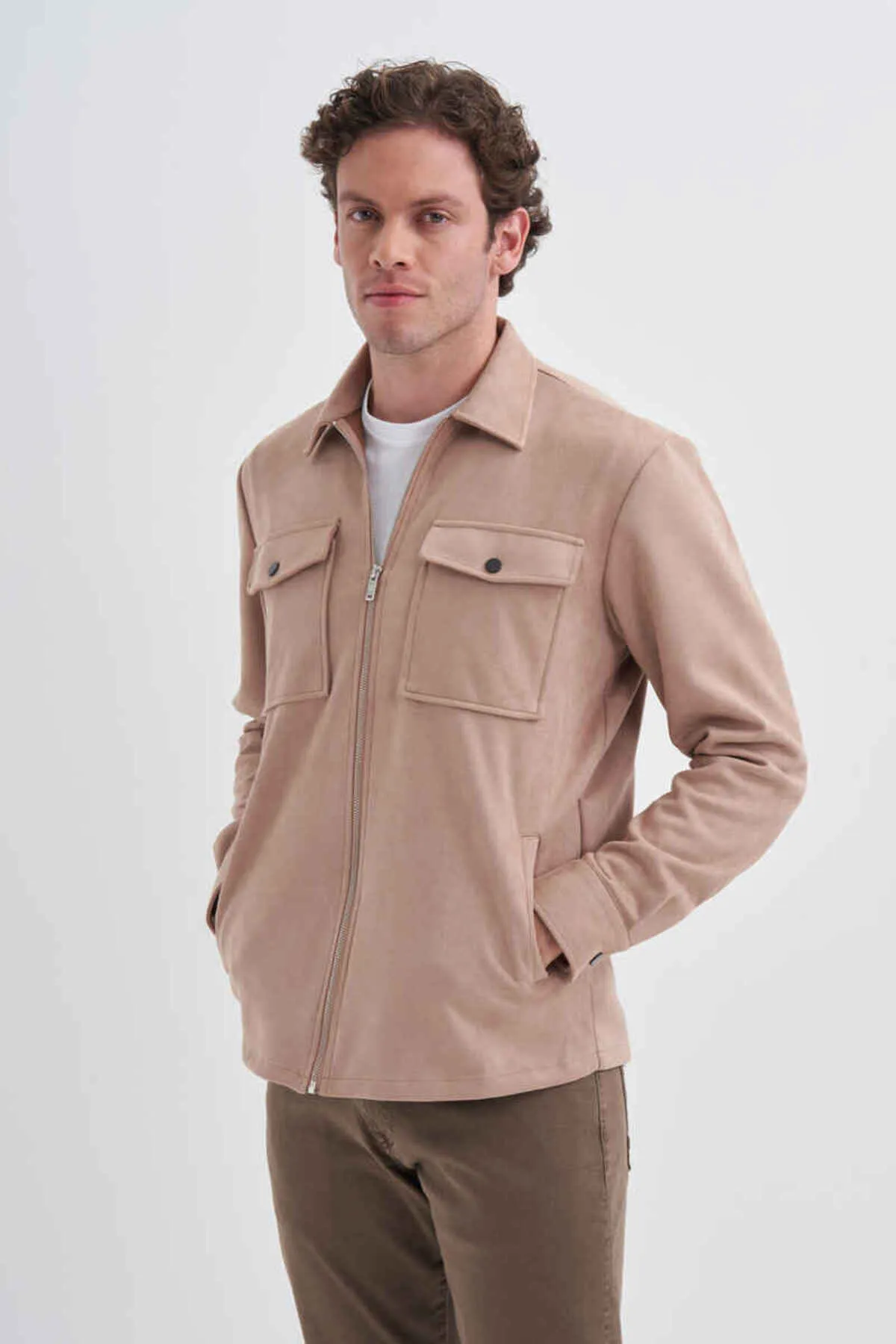 Erkek Süet Mevsimlik Ceket CAZ 2005