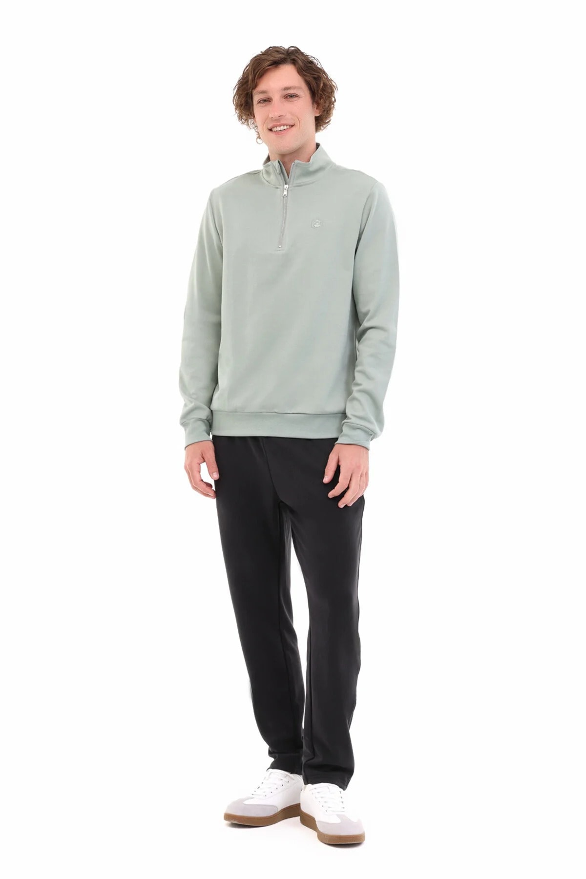 MB BS47 HZIP SW 5PR Yeşil Erkek Sweatshirt