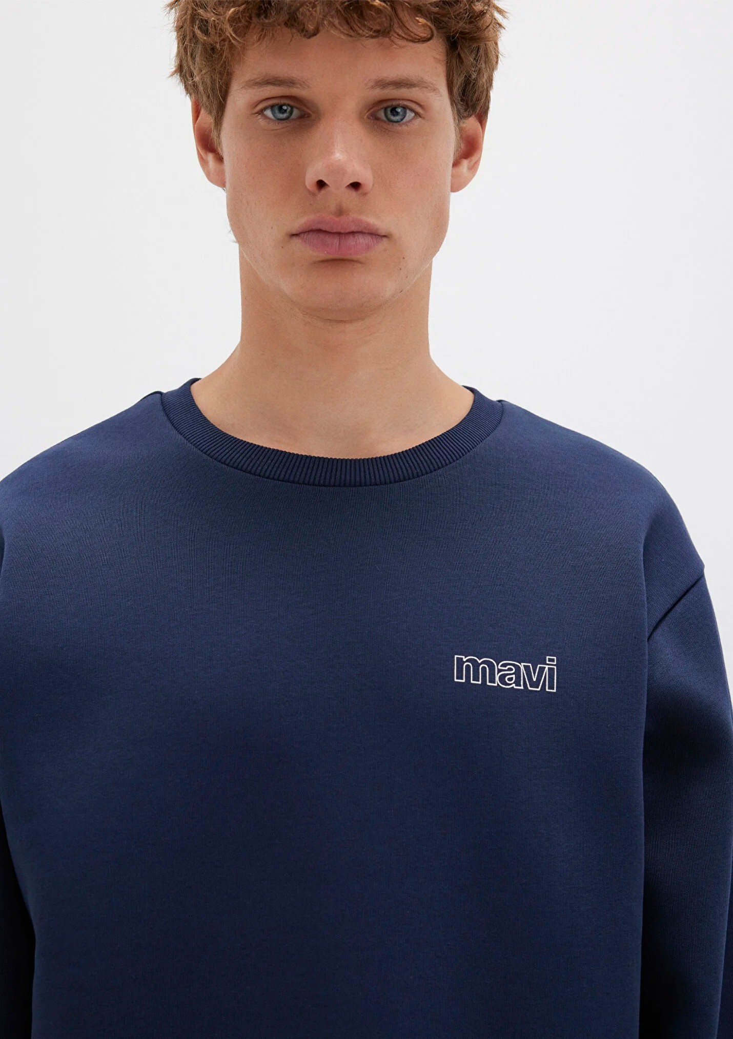 Mavi Logo Baskılı Lacivert Erkek Sweatshirt 0S10379-70488
