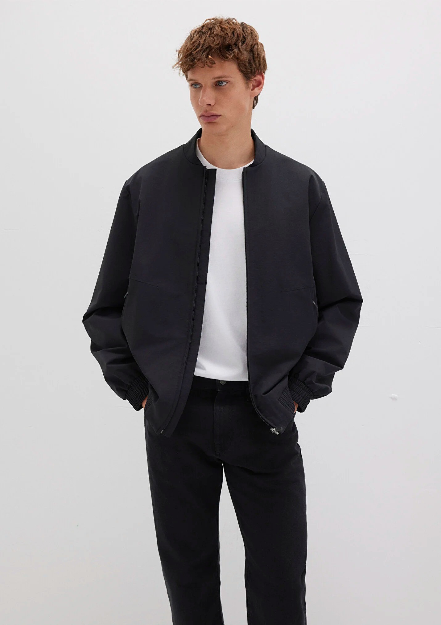 Mavi Siyah Erkek Bomber Ceket 0110533-71379