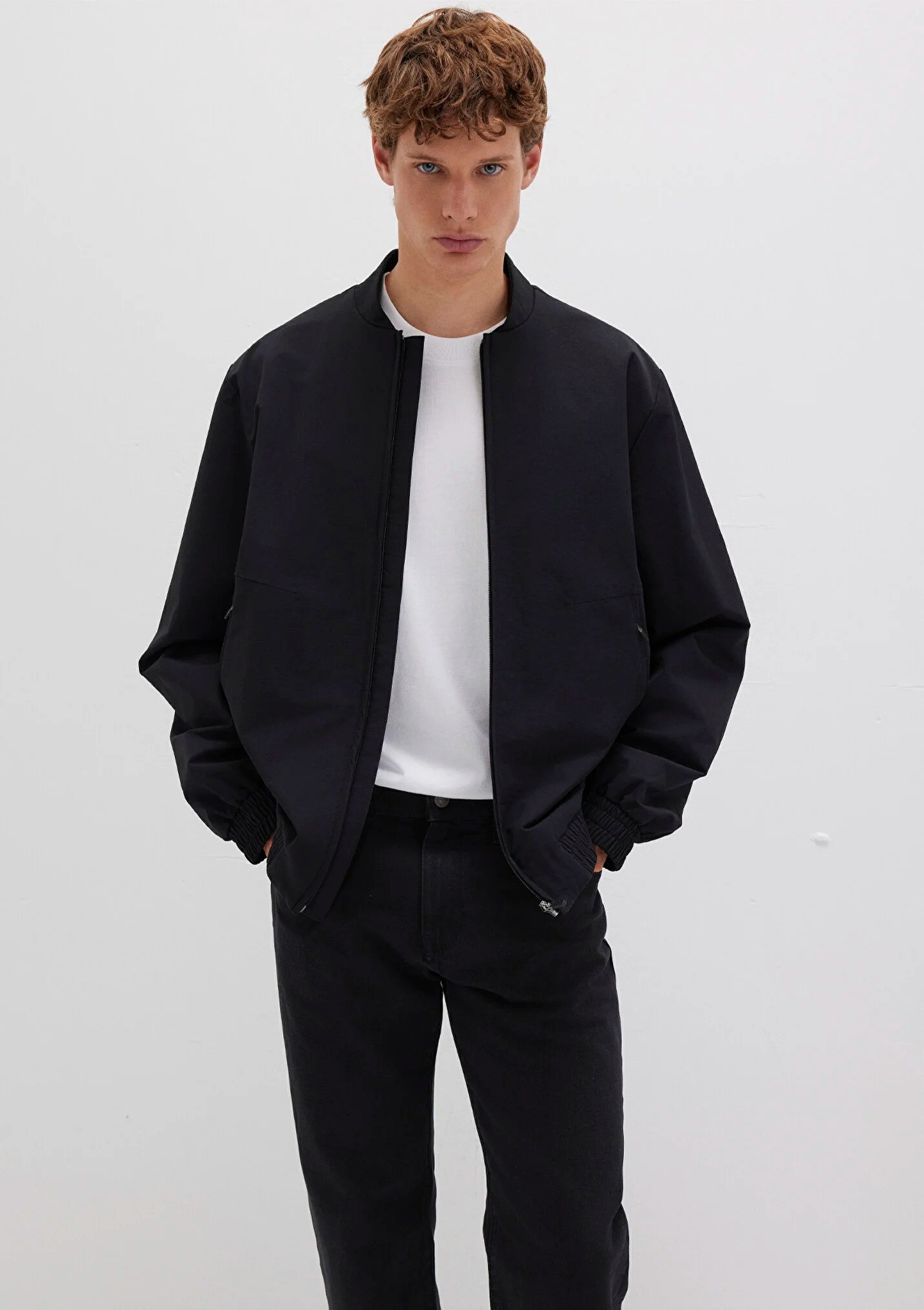 Mavi Siyah Erkek Bomber Ceket 0110533-71379