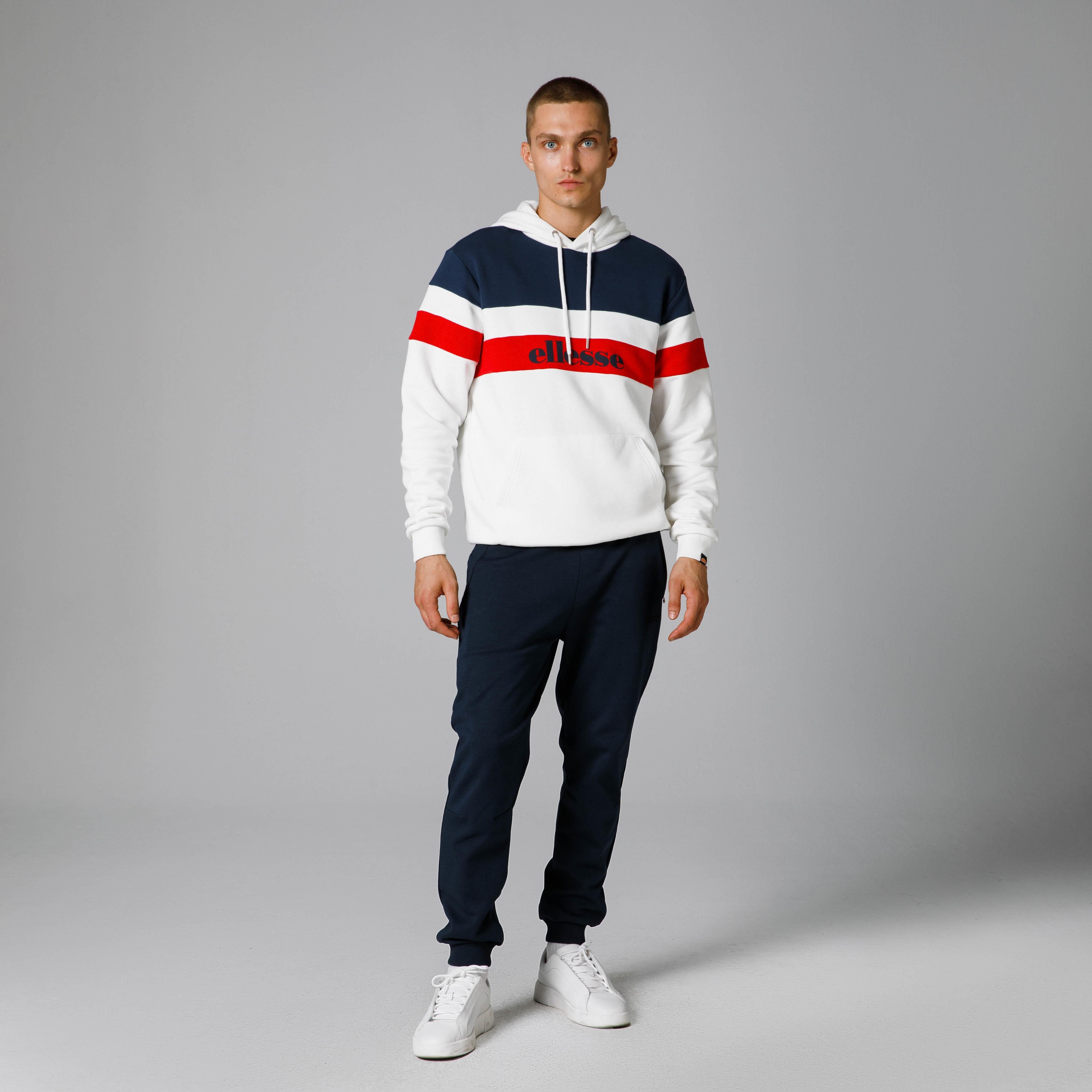 Ellesse Erkek Kapüşonlu Sweatshirt EM272 - BEYAZ