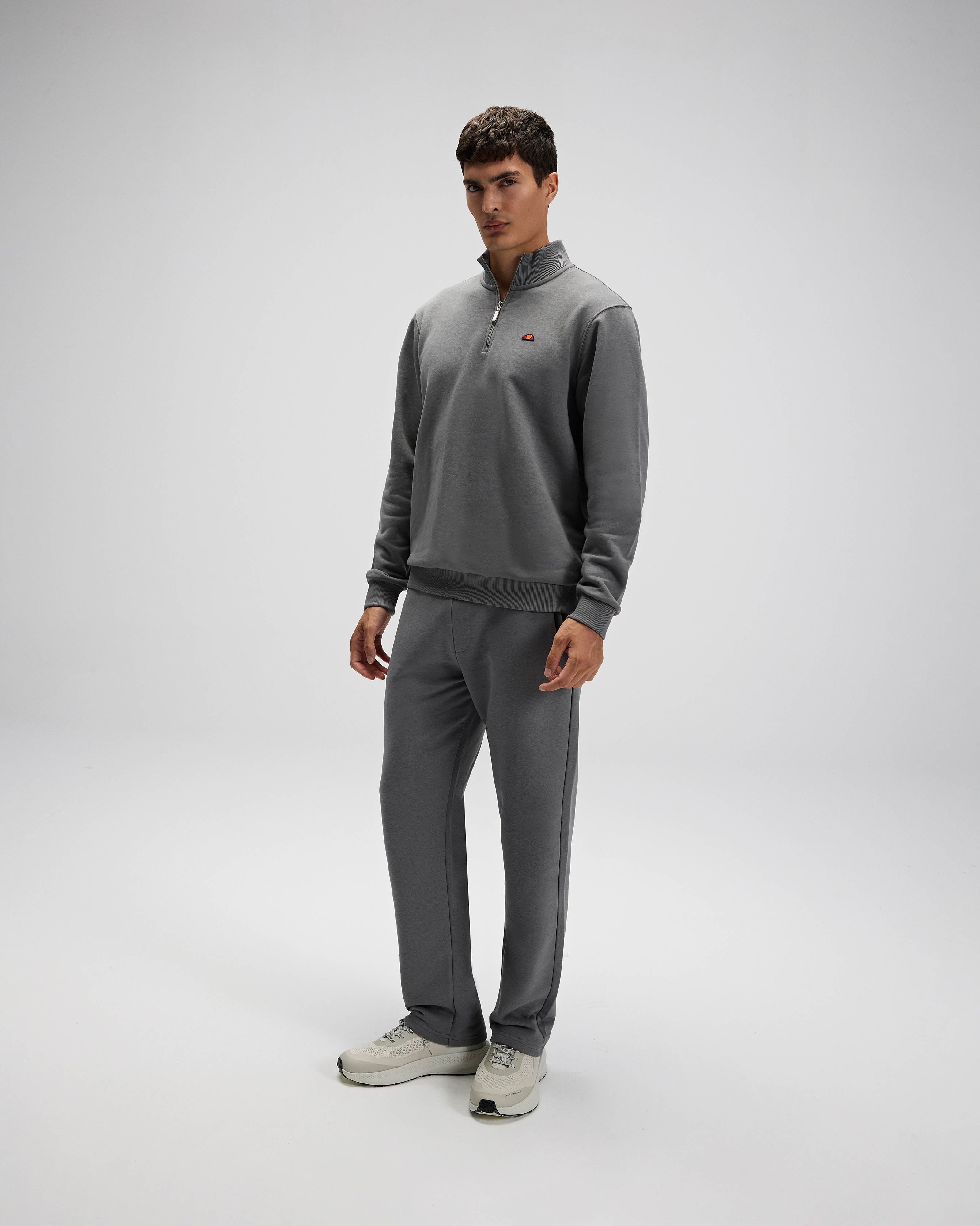 Antrasit Erkek Yarım Fermuarlı Sweatshirt EM580-ANT
