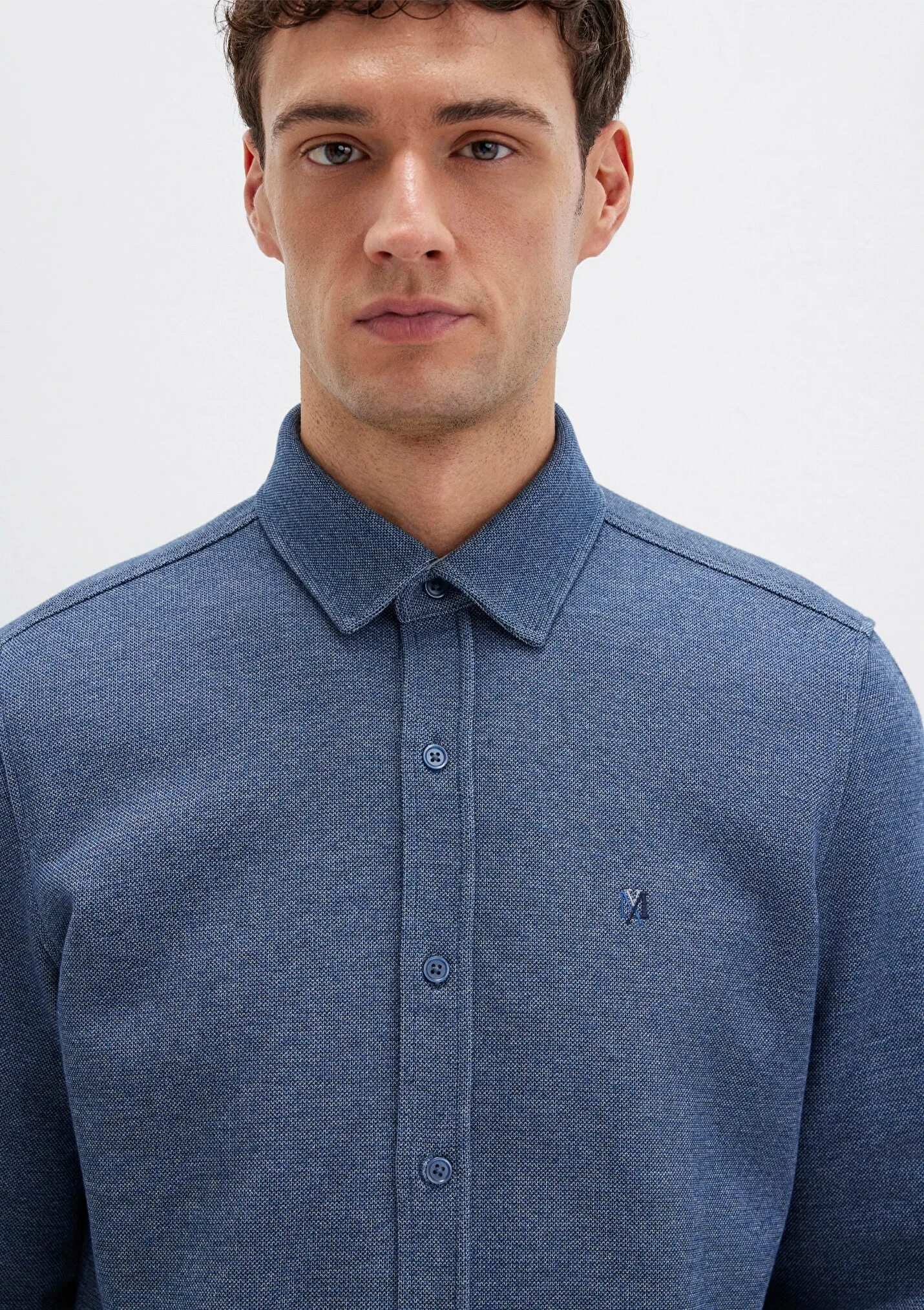 Erkek Lacivert Uzun Kol Gömlek