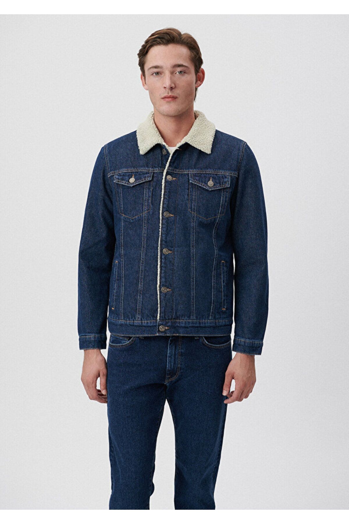 Mavi FRANK Rinse Sherpa Denim Ceket 0115285837