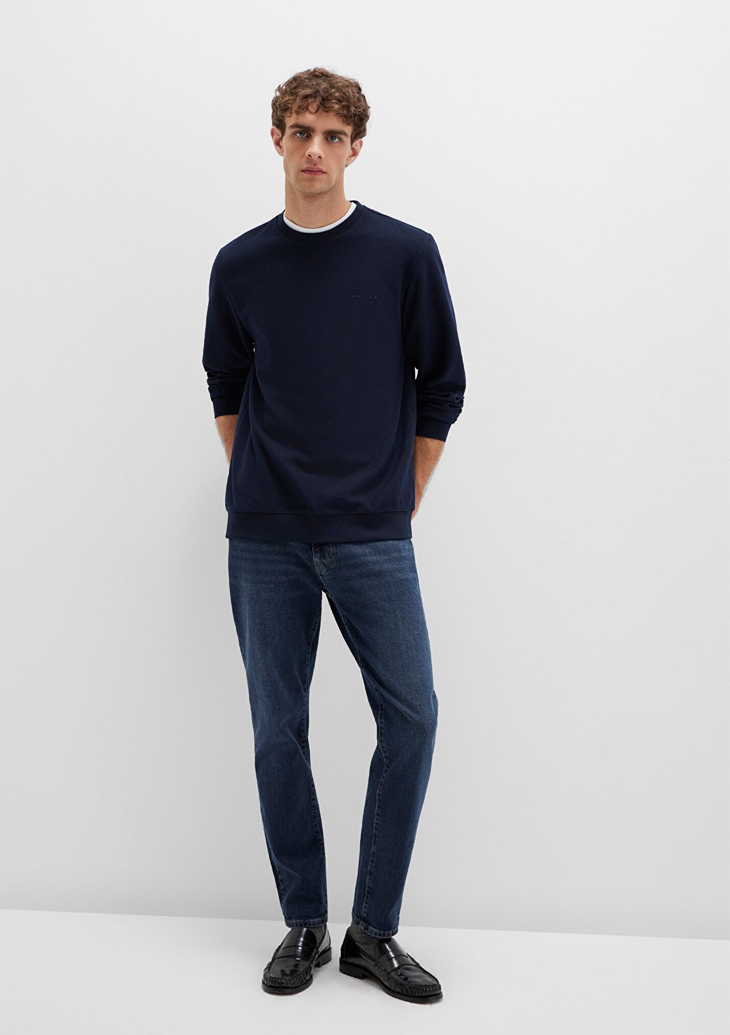 Lacivert Erkek Sweatshirt 0S10480-80872