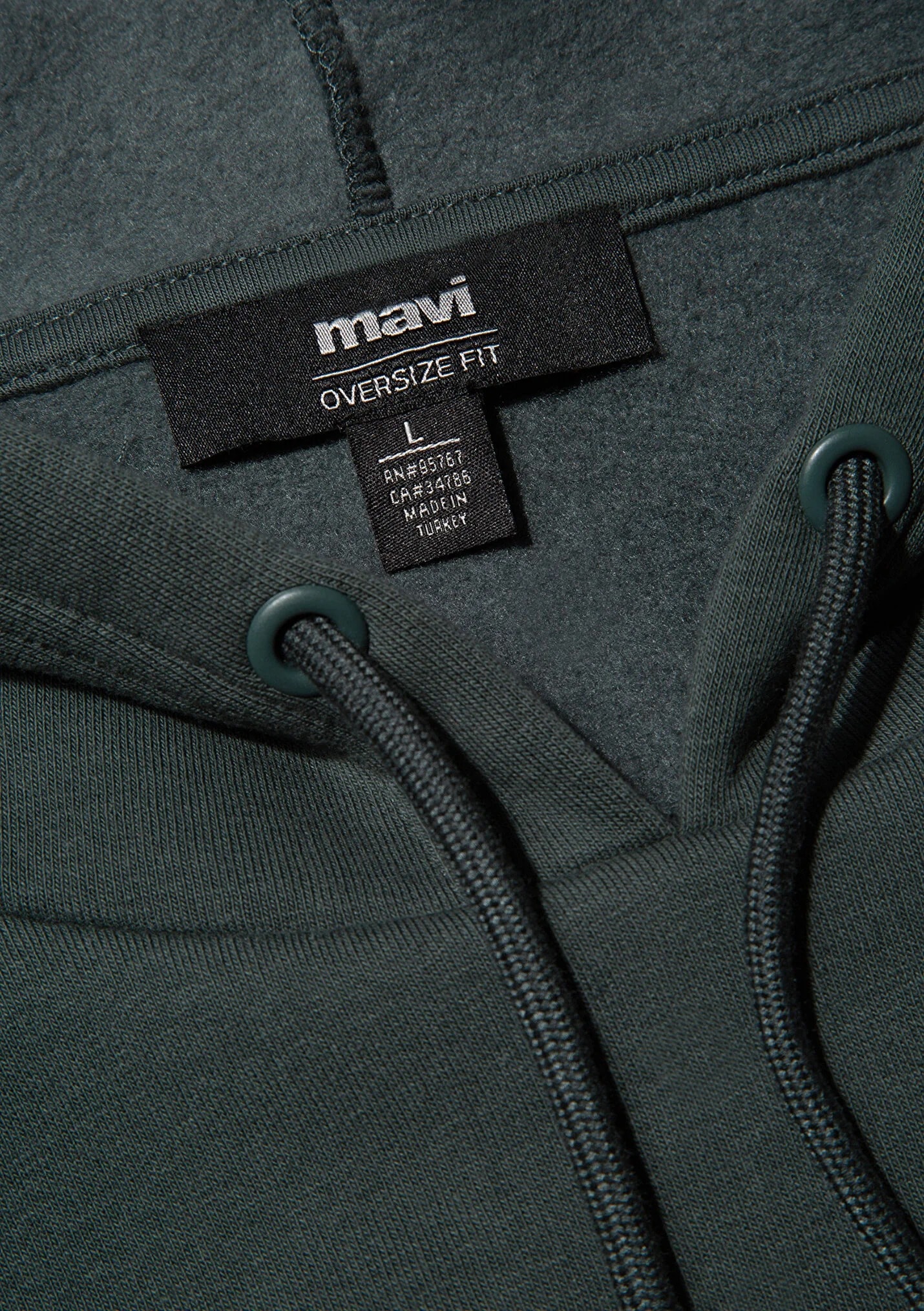 Logo Baskılı Kapüşonlu Yeşil Erkek Sweatshirt