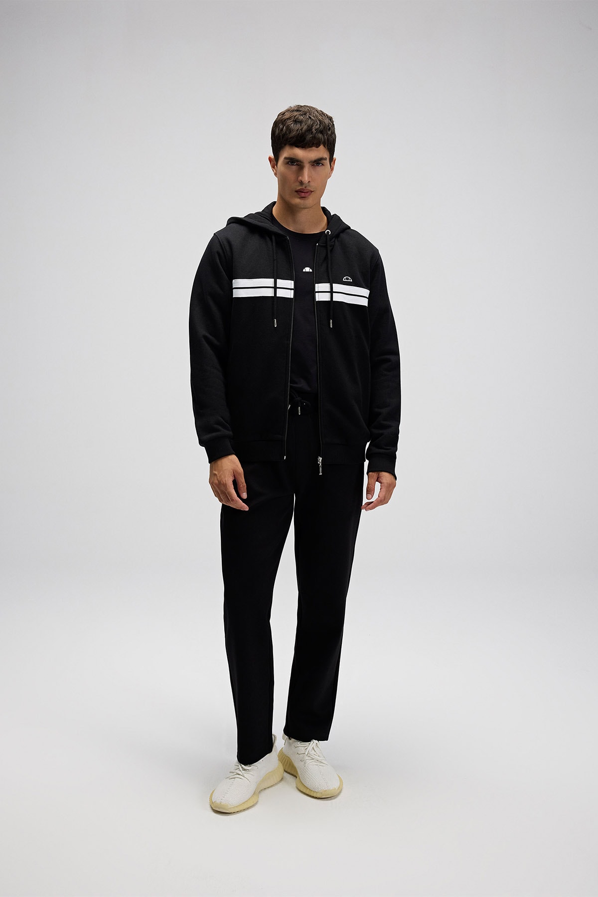 Erkek Kapüşonlu Siyah Sweatshirt EM617-BK
