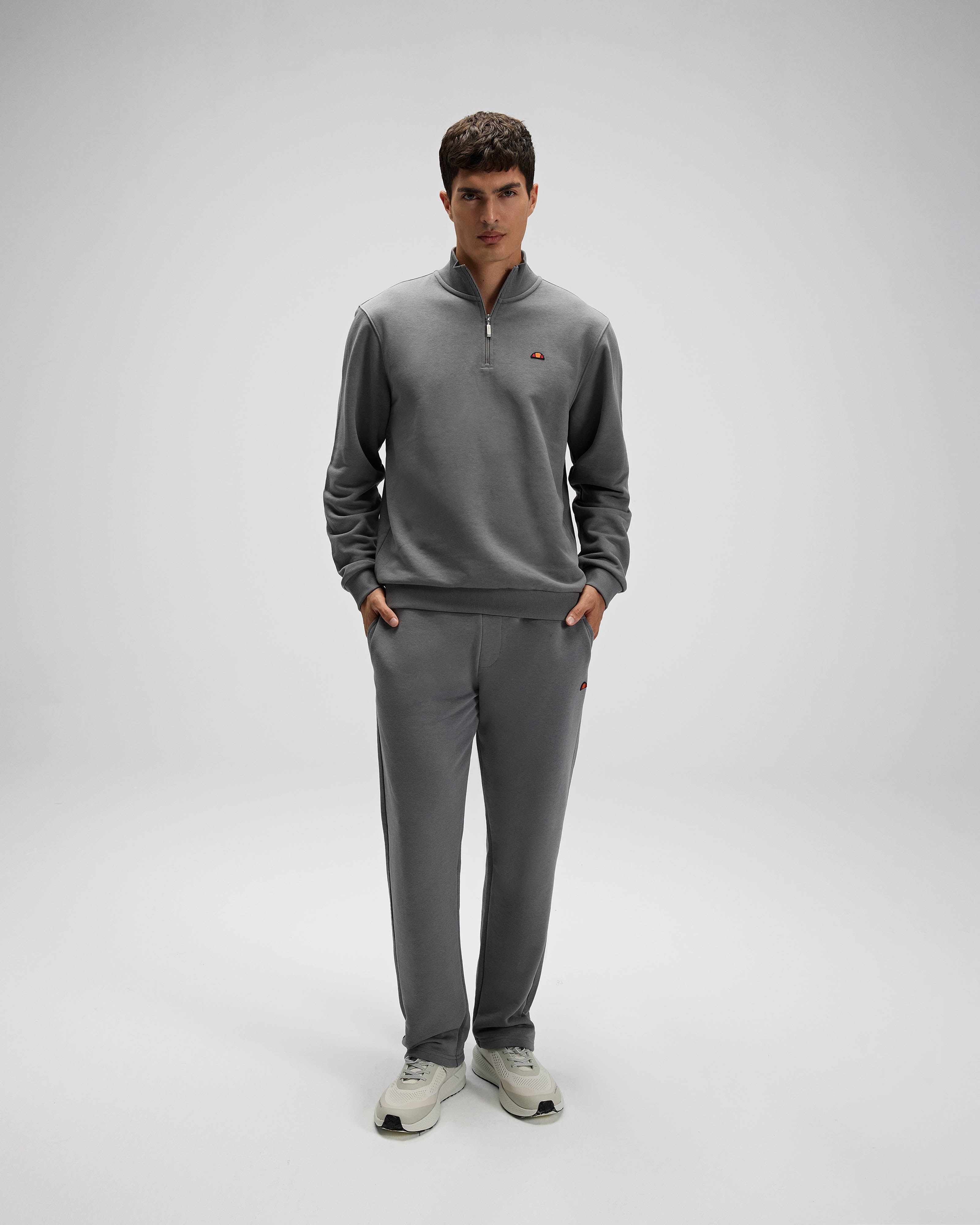 Antrasit Erkek Yarım Fermuarlı Sweatshirt EM580-ANT