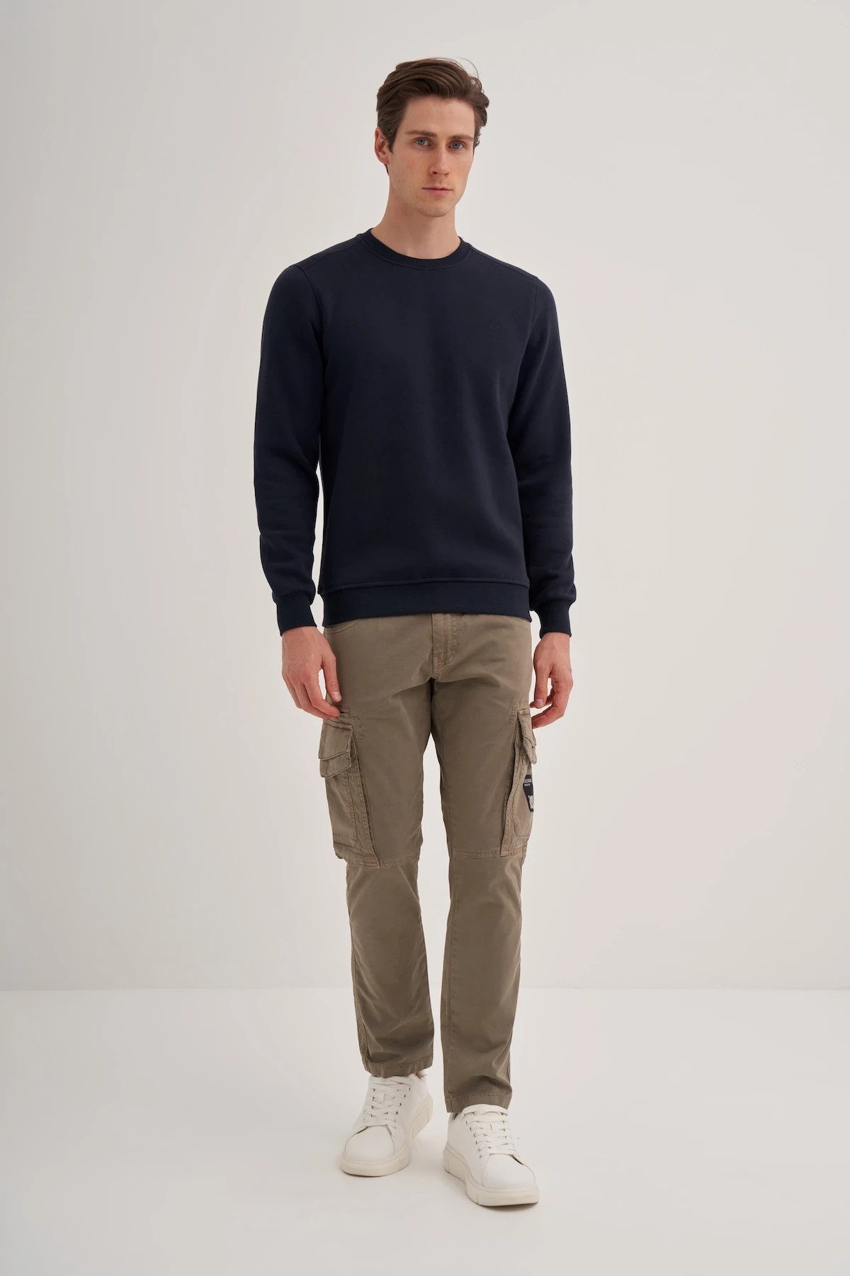 CAZ 56150 Lacivert Bisiklet Yaka Sweatshirt