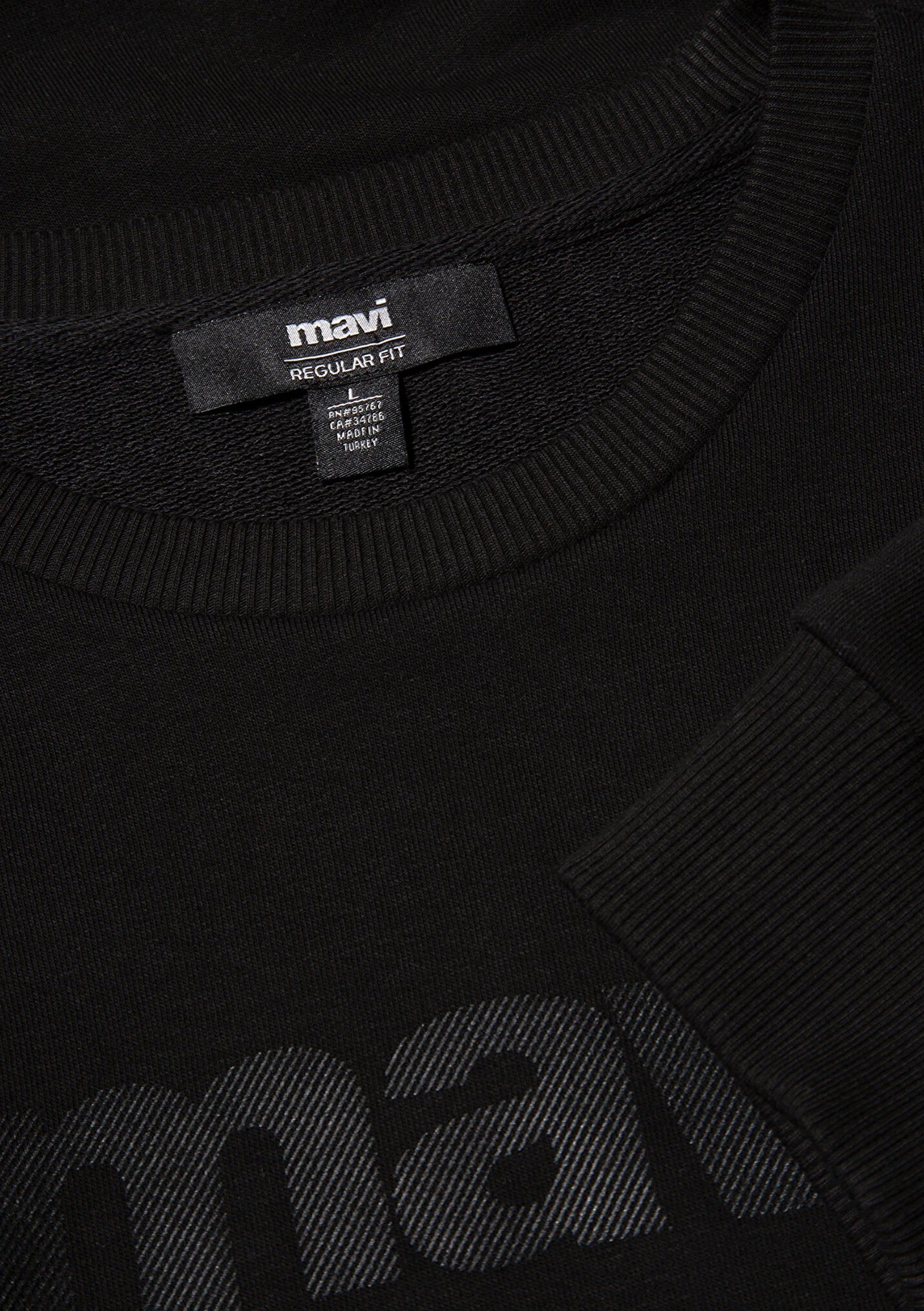 Baskılı Erkek Siyah Sweatshirt 066303-900