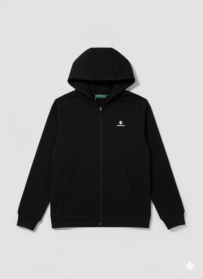 SN72 FZ Siyah Erkek Çocuk Fermuarlı Sweatshirt