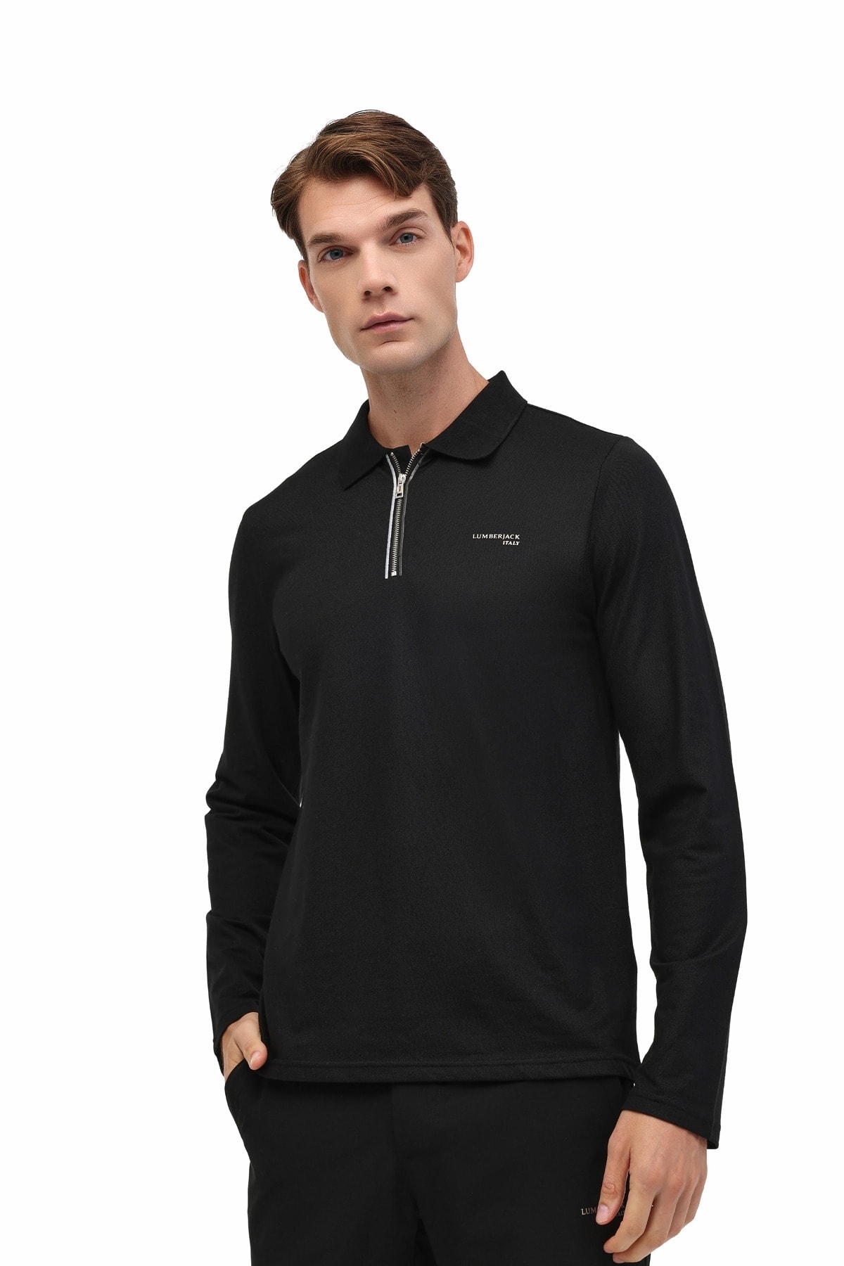 5W ML KOSTIC 5PR Siyah Uzun Kol Polo Erkek T-Shirt