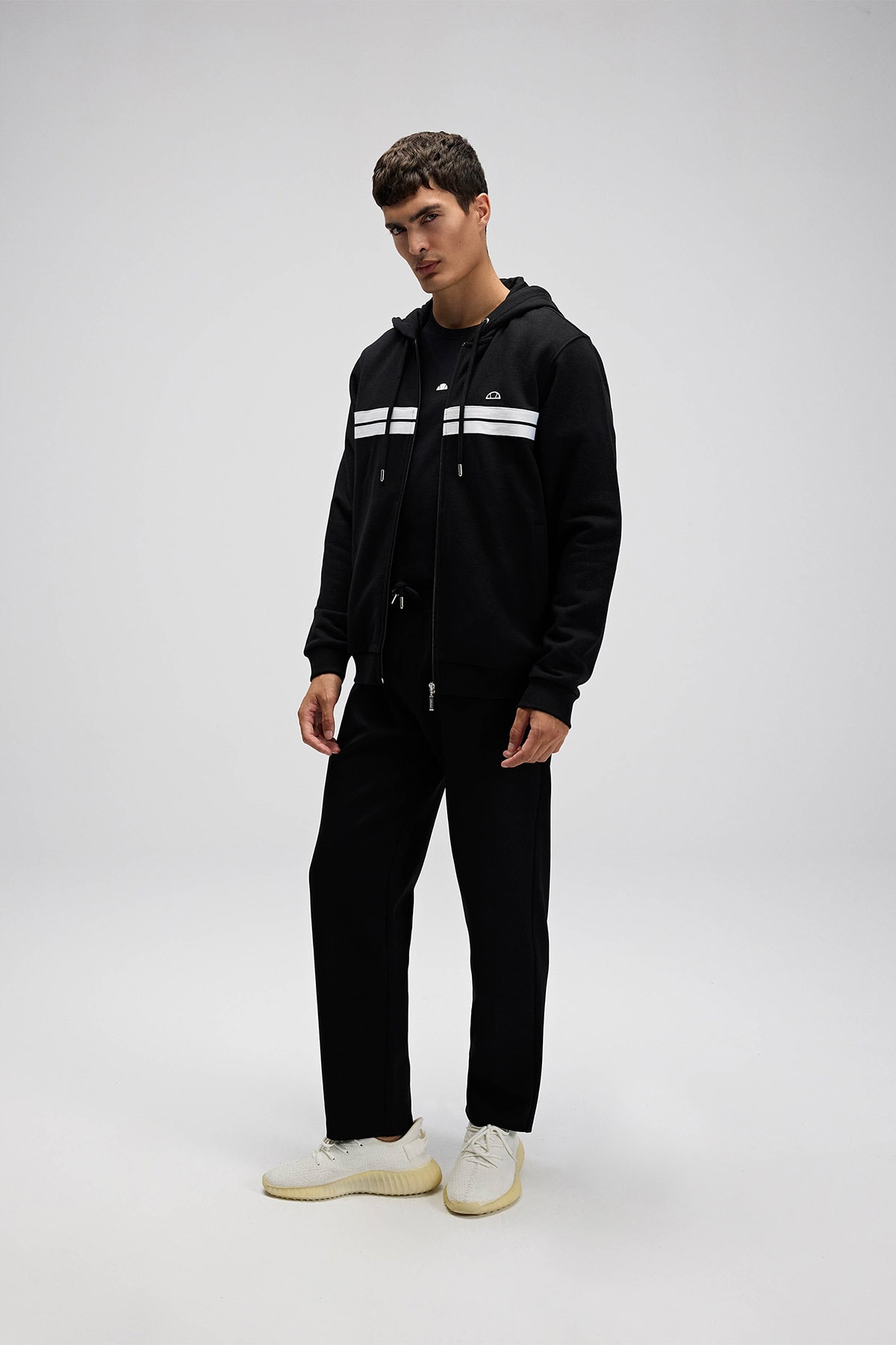 Erkek Kapüşonlu Siyah Sweatshirt EM617-BK