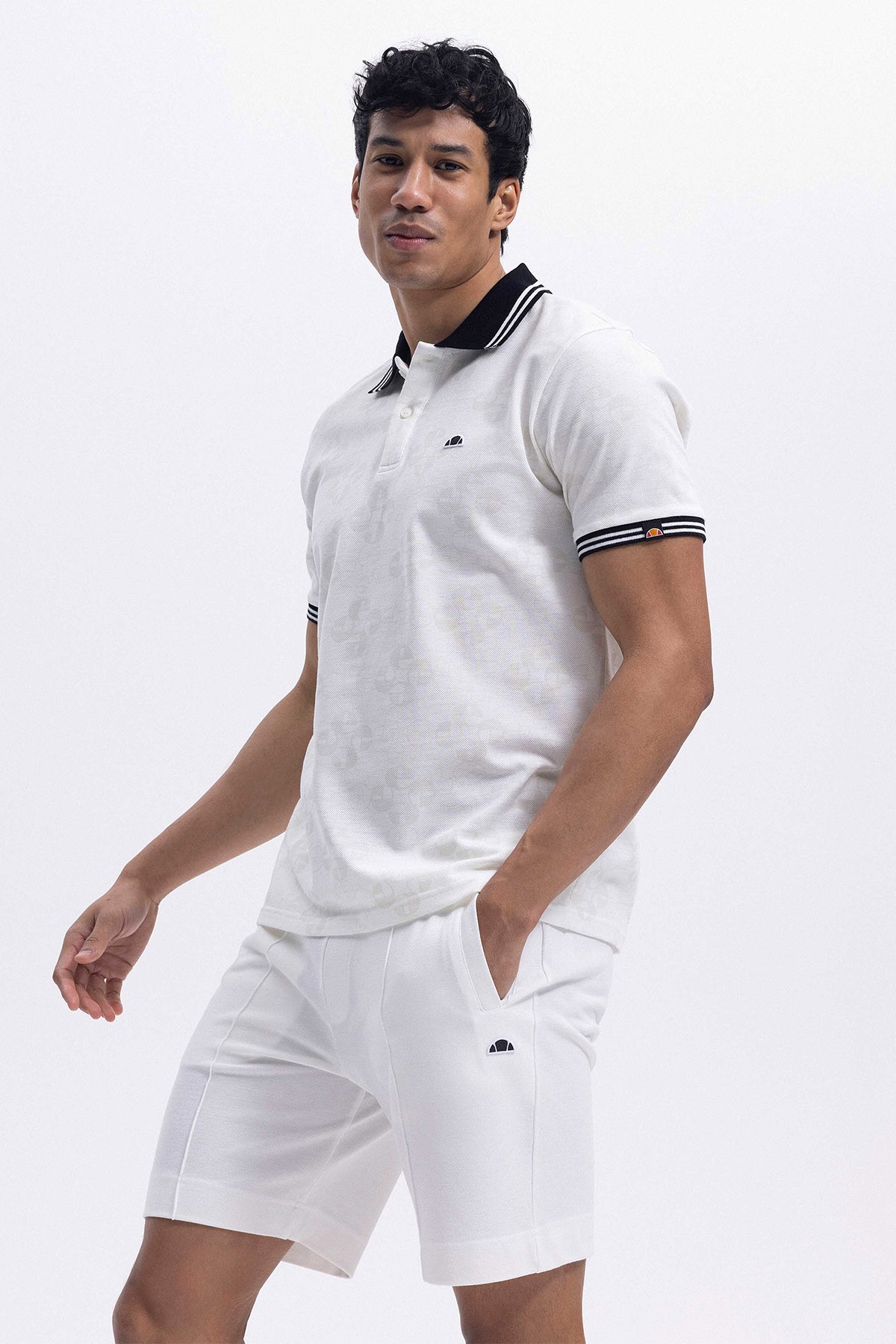 Ellesse Erkek Polo Yaka Beyaz Tişört EM381-WT