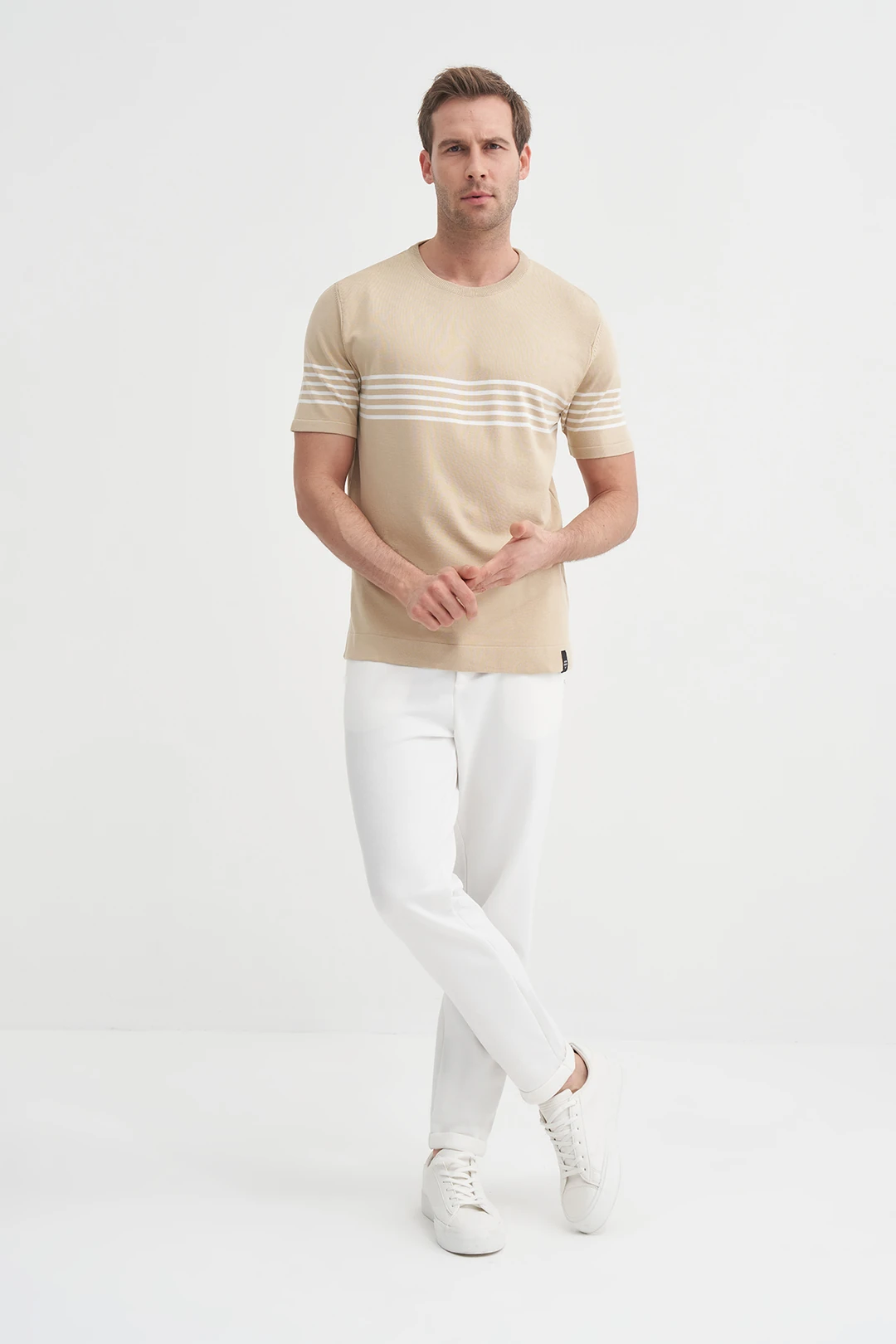 CAZ 3040 Bisiklet Yaka Triko T-Shirt