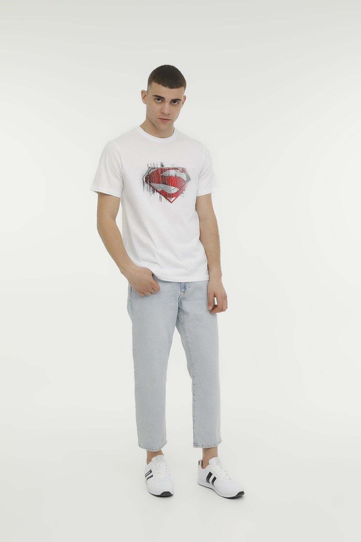 Lumberjack Superman T-Shirt Erkek Beyaz A10135899708010