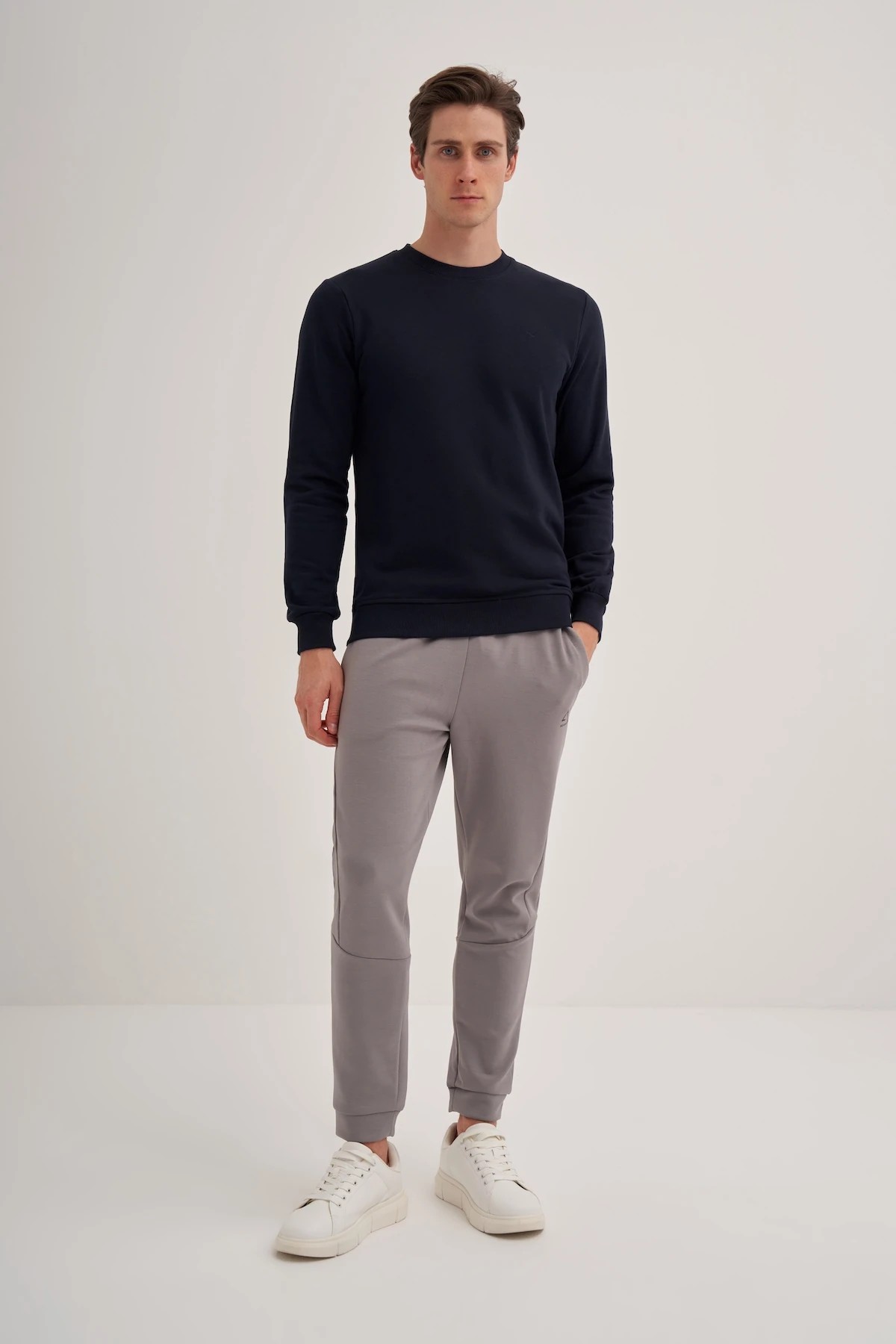CAZ 56100 Bisiklet Yaka Lacivert Erkek Sweatshirt