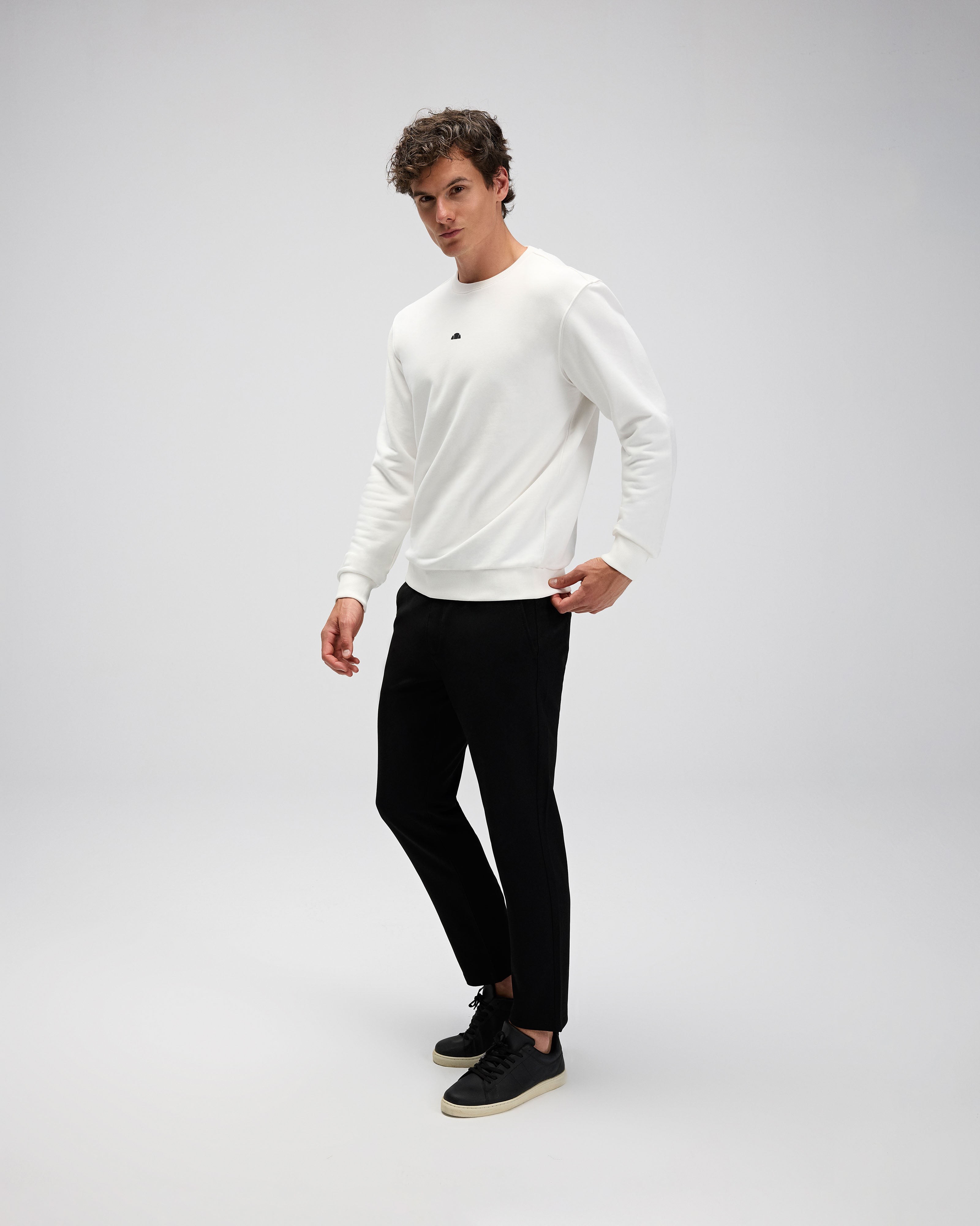 Beyaz Erkek Sweatshirt EM556-OF