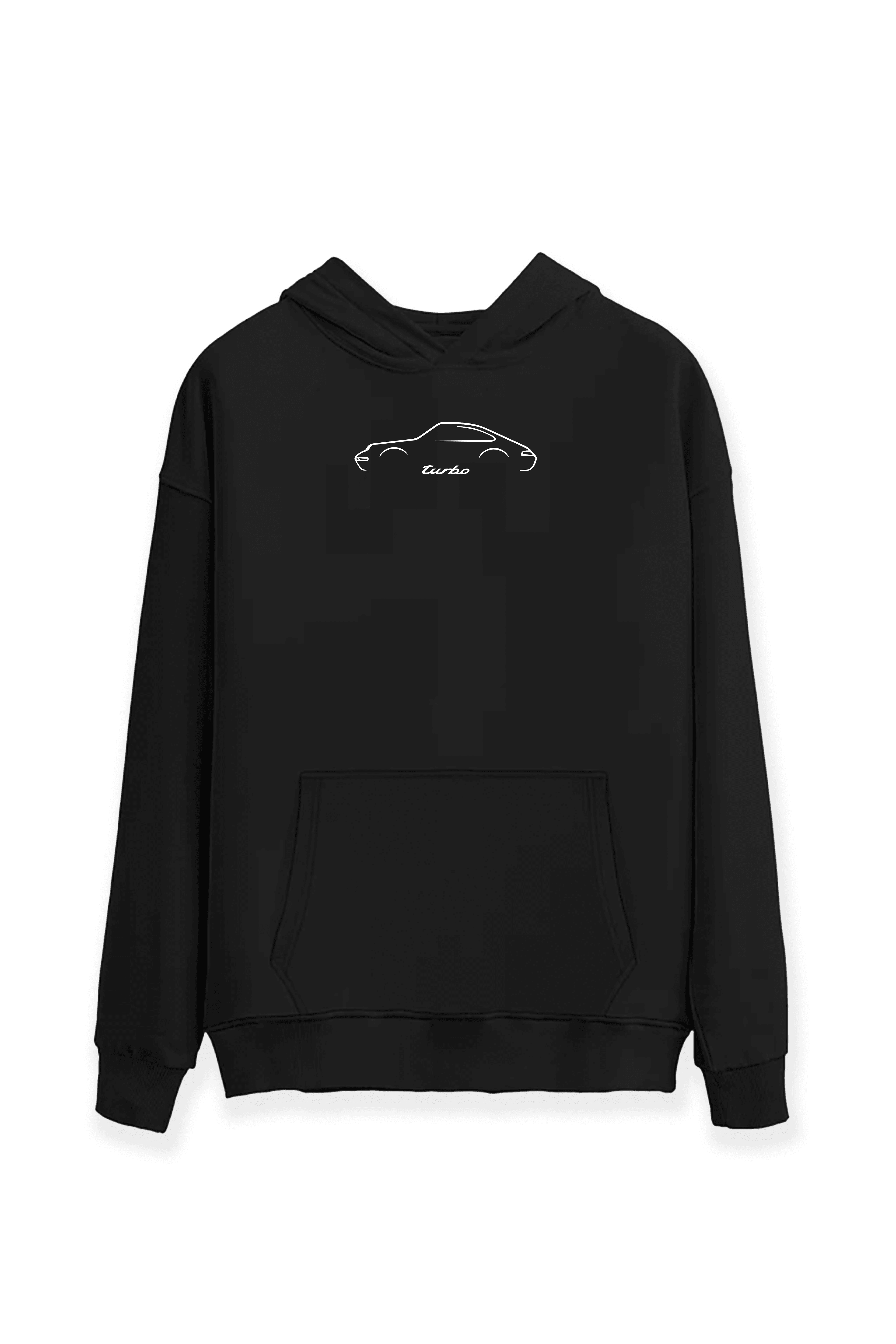 UppStairs Porsche Turbo Oversize Siyah Hoodie