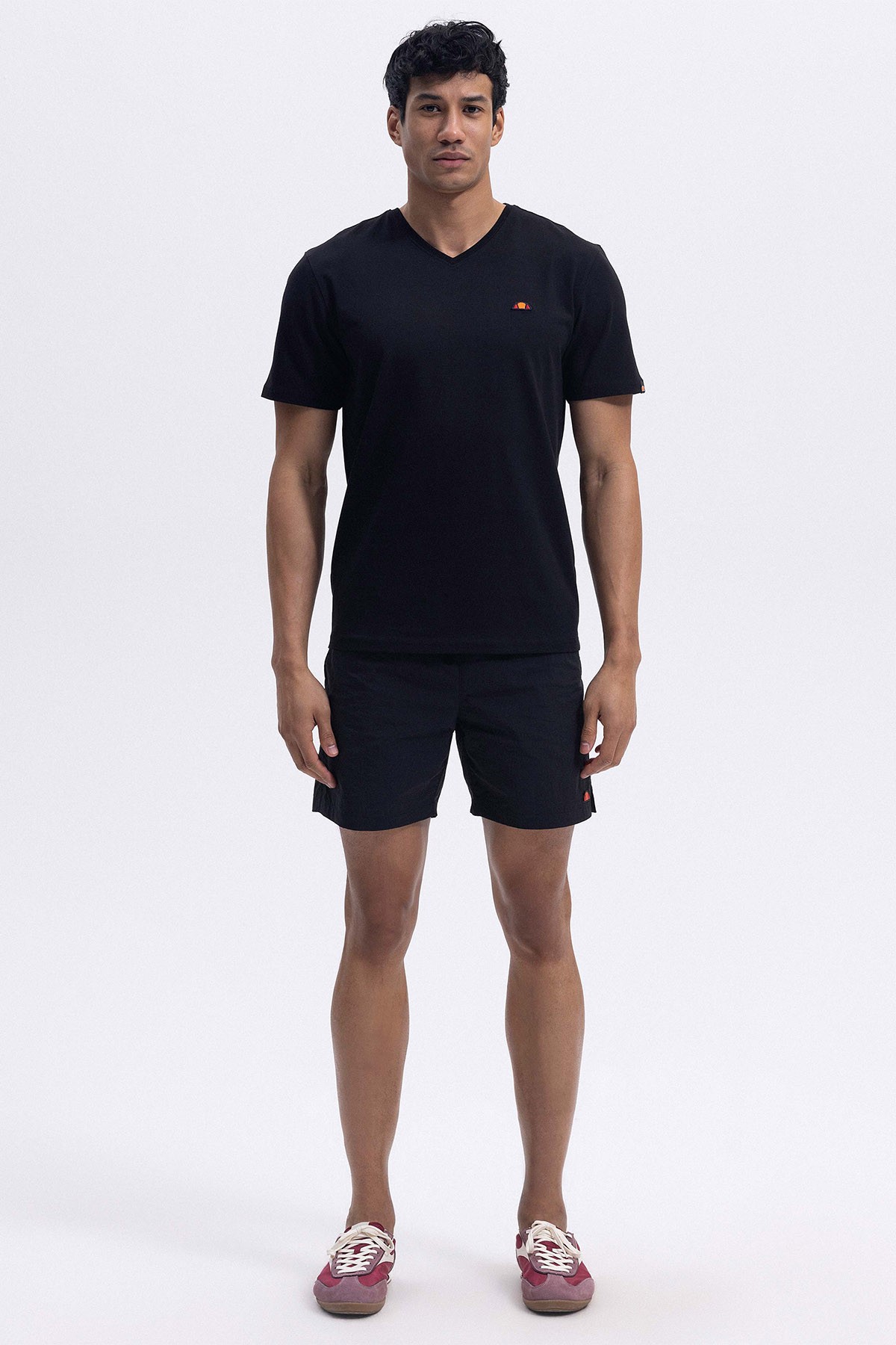 Ellesse Erkek Siyah V Yaka Tişört EM186-1-BK