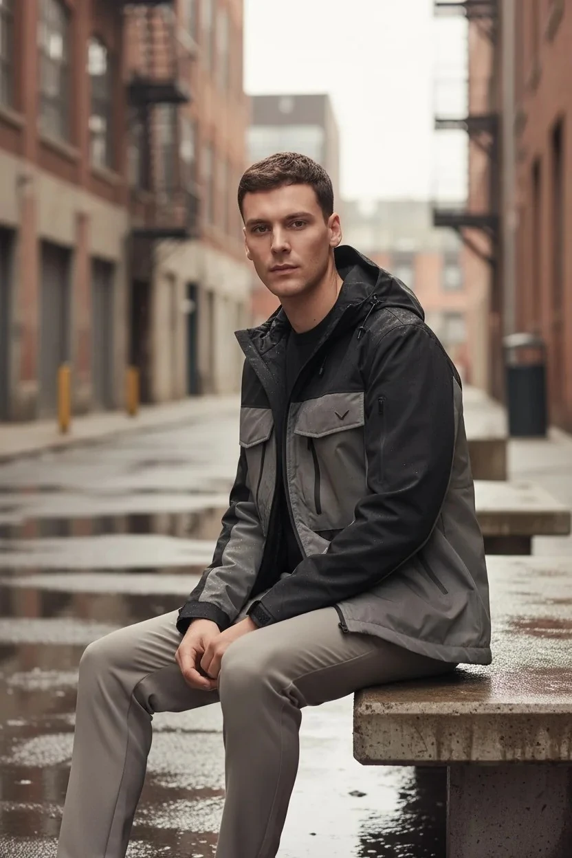 Micro Kumaş Siyah Erkek Kaban CAZ 13270