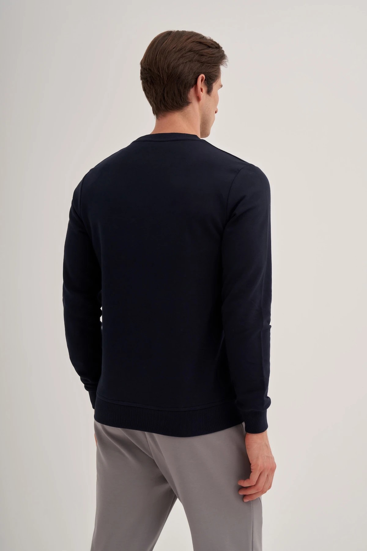 CAZ 56100 Bisiklet Yaka Lacivert Erkek Sweatshirt