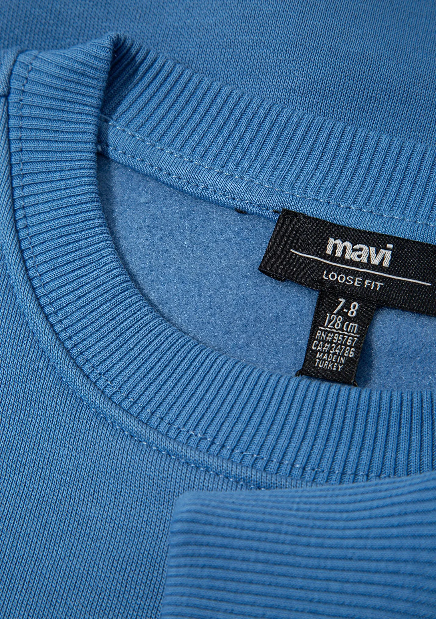 Erkek Çocuk Logo Baskılı Mavi Sweatshirt