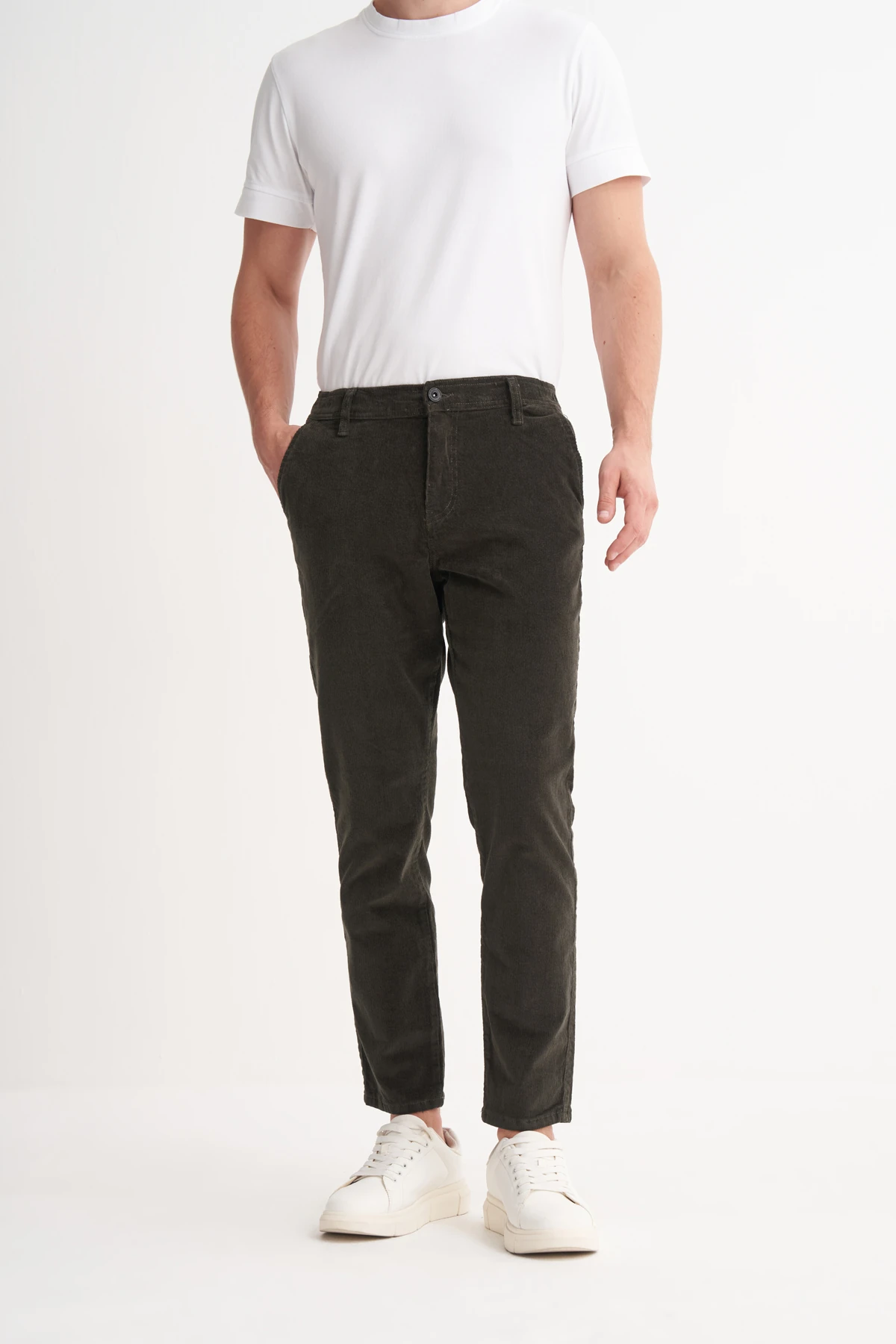Jogger Haki Erkek Kadife Pantolon CAZ 03015