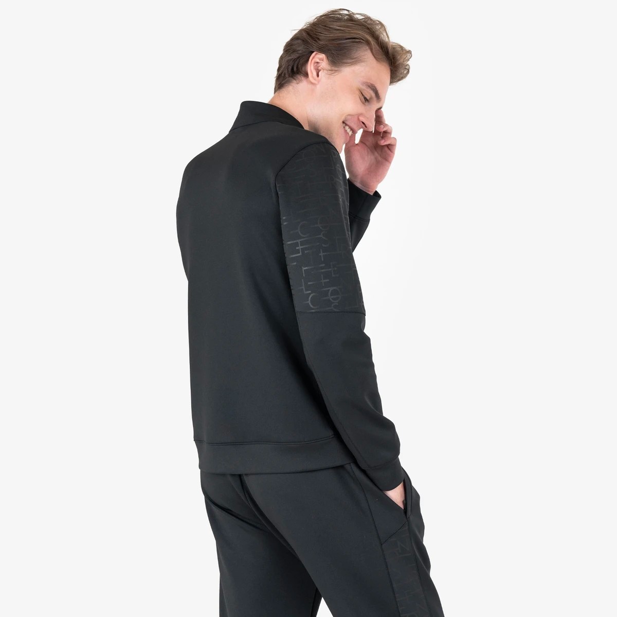 Lescon Erkek Siyah Fermuarlı Sweatshirt 24B-1135-23N