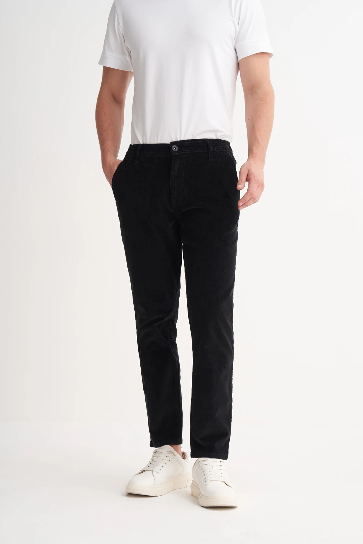 Jogger Erkek Siyah Kadife Pantolon CAZ 03015