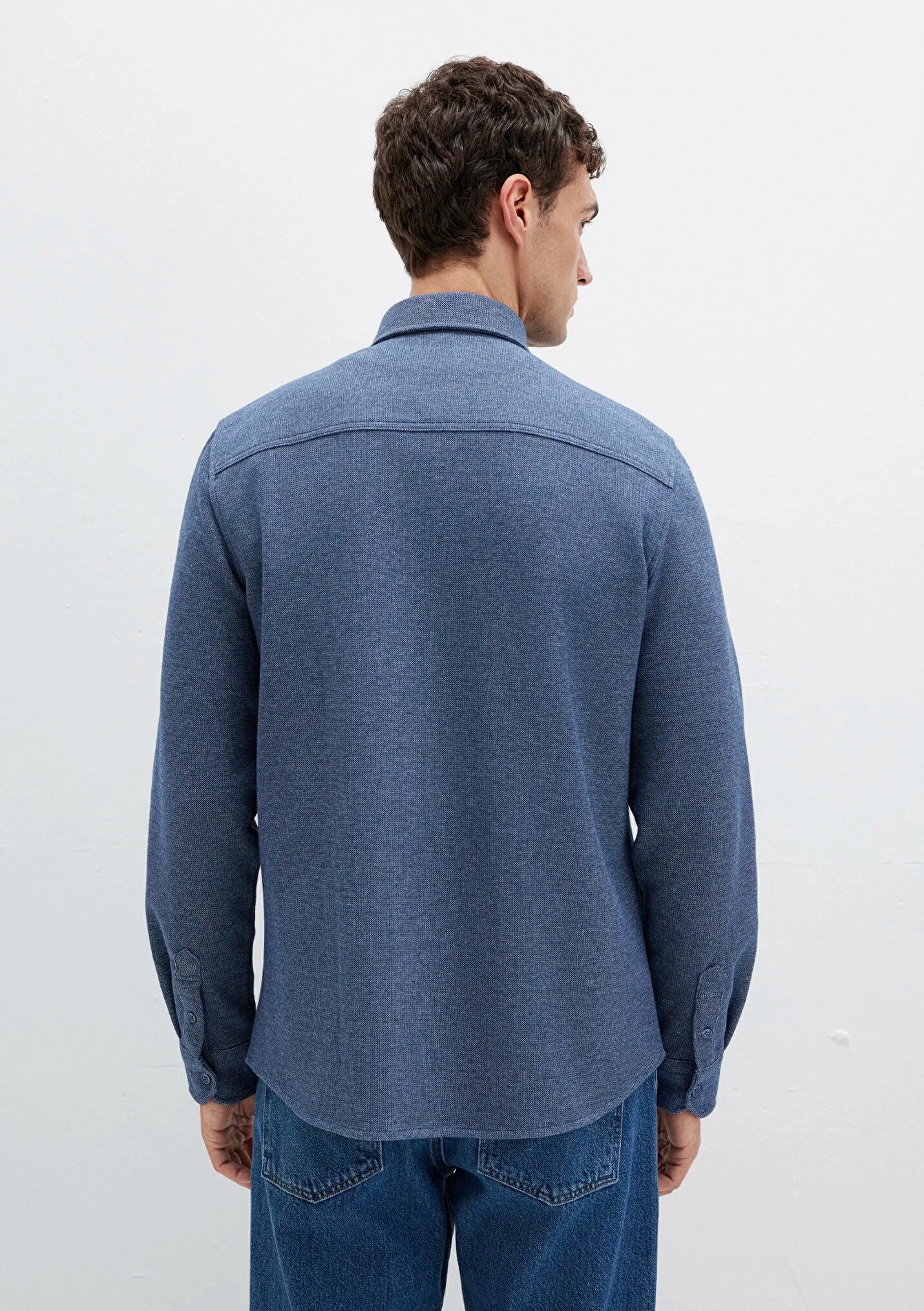 Erkek Lacivert Uzun Kol Gömlek