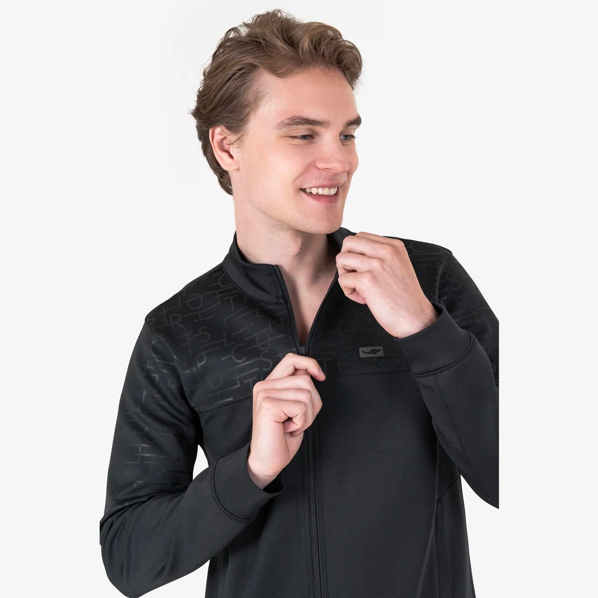 Lescon Erkek Siyah Fermuarlı Sweatshirt 24B-1135-23N